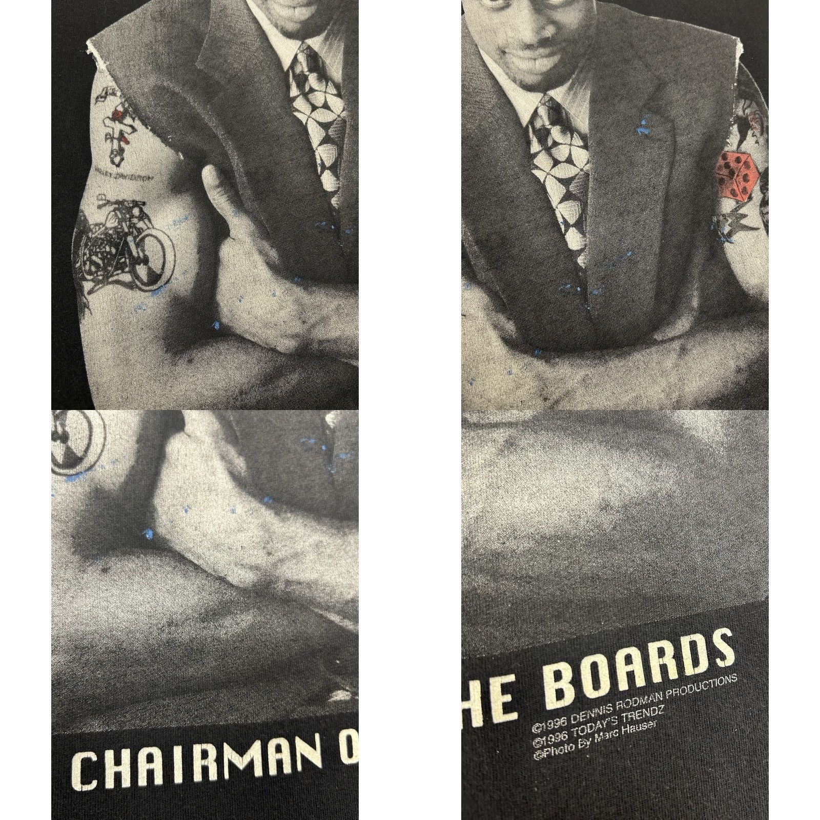Vintage VINTAGE Dennis Rodman Shirt XL Black Chairman Of The Boards 1996 NYE Party 90s Size US XL / EU 56 / 4 - 8 Thumbnail
