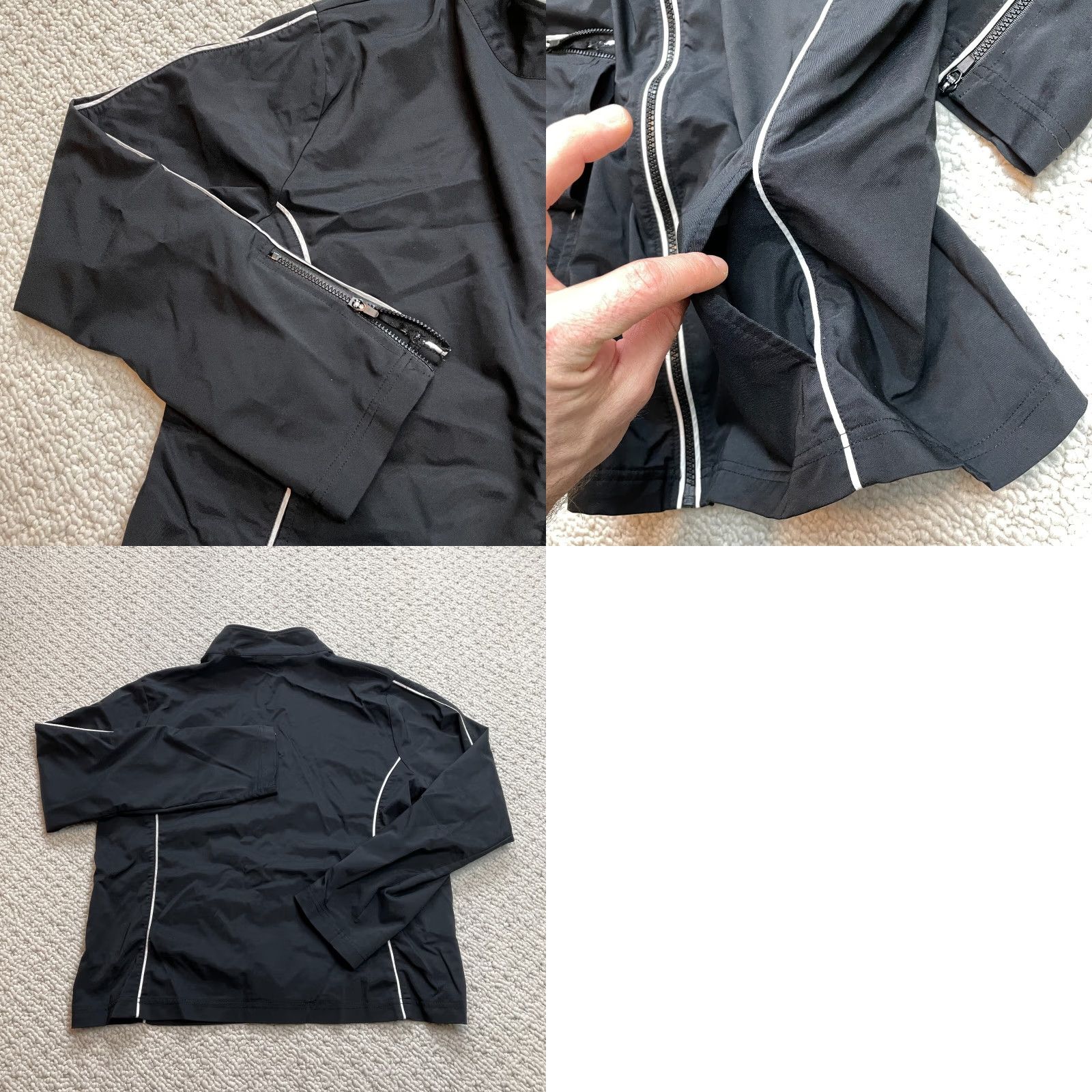 Champion Champion Windbreaker Jacket Womens Medium Black Full Zip Pockets Zip Cuffs Size M / US 6-8 / IT 42-44 - 8 Thumbnail