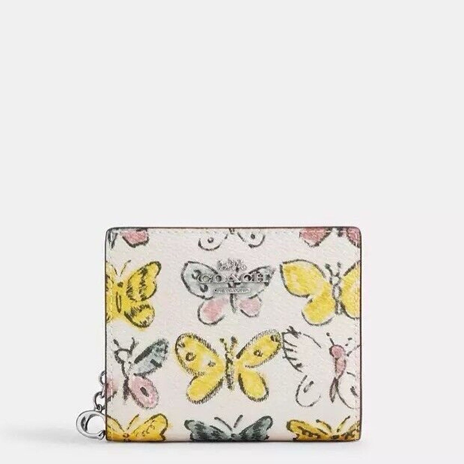 Coach NWT Coach Snap Wallet CAP10 Chalk Yellow Butterfly Charm Size ONE SIZE - 6 Thumbnail