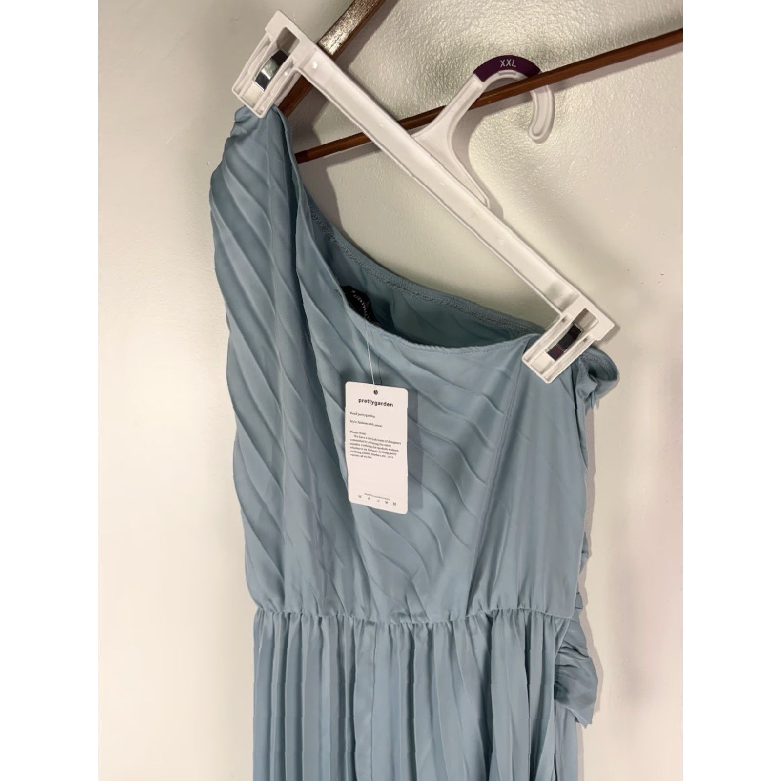 Vintage Pretty Garden Blue One Shoulder Pleated Formal Dress Womens Size M New Size M / US 6-8 / IT 42-44 - 7 Thumbnail