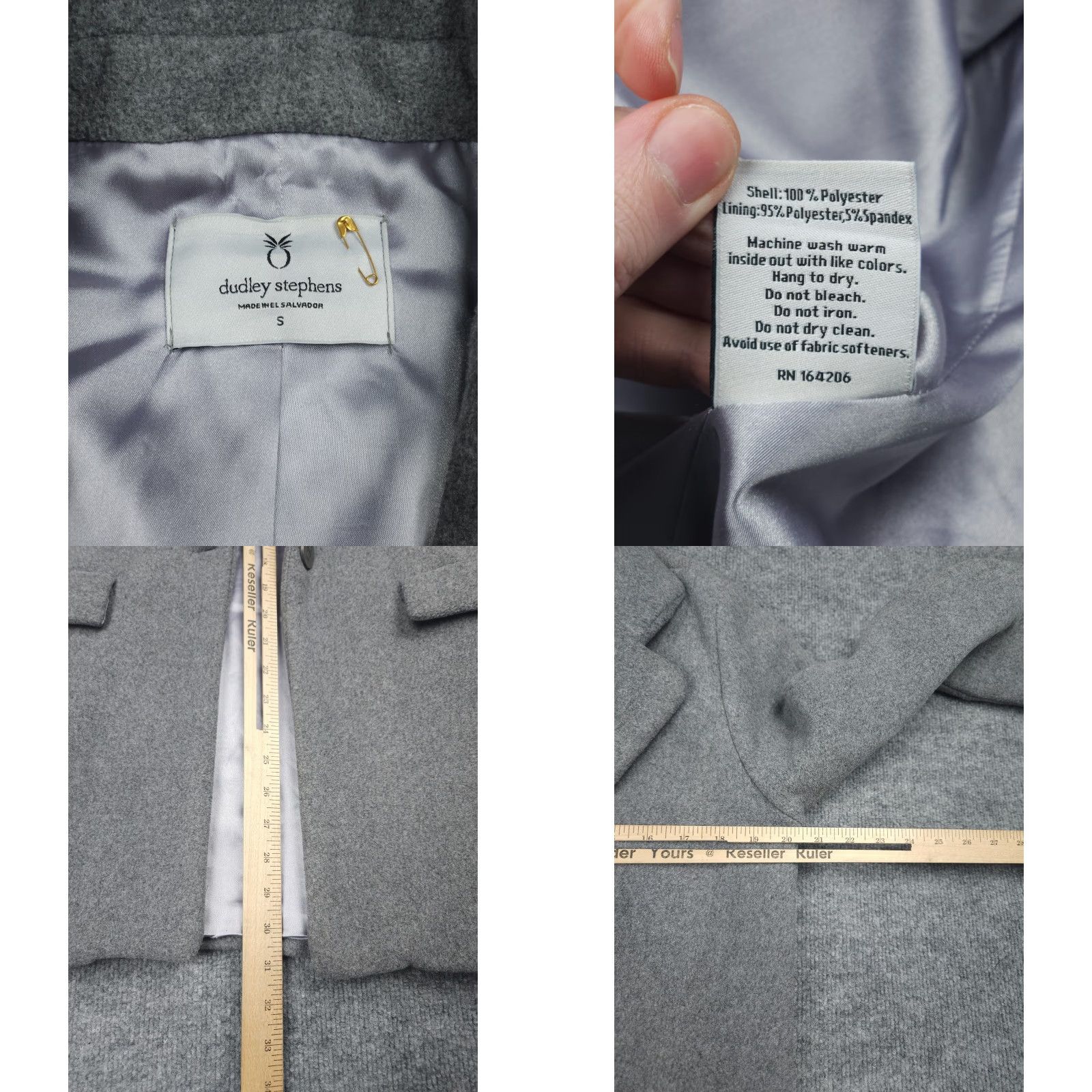 Vintage Dudley Stephens Jacket Women Small Gray Fleece Coat Button Up Minimalist Shirt? Size S / US 4 / IT 40 - 8 Thumbnail