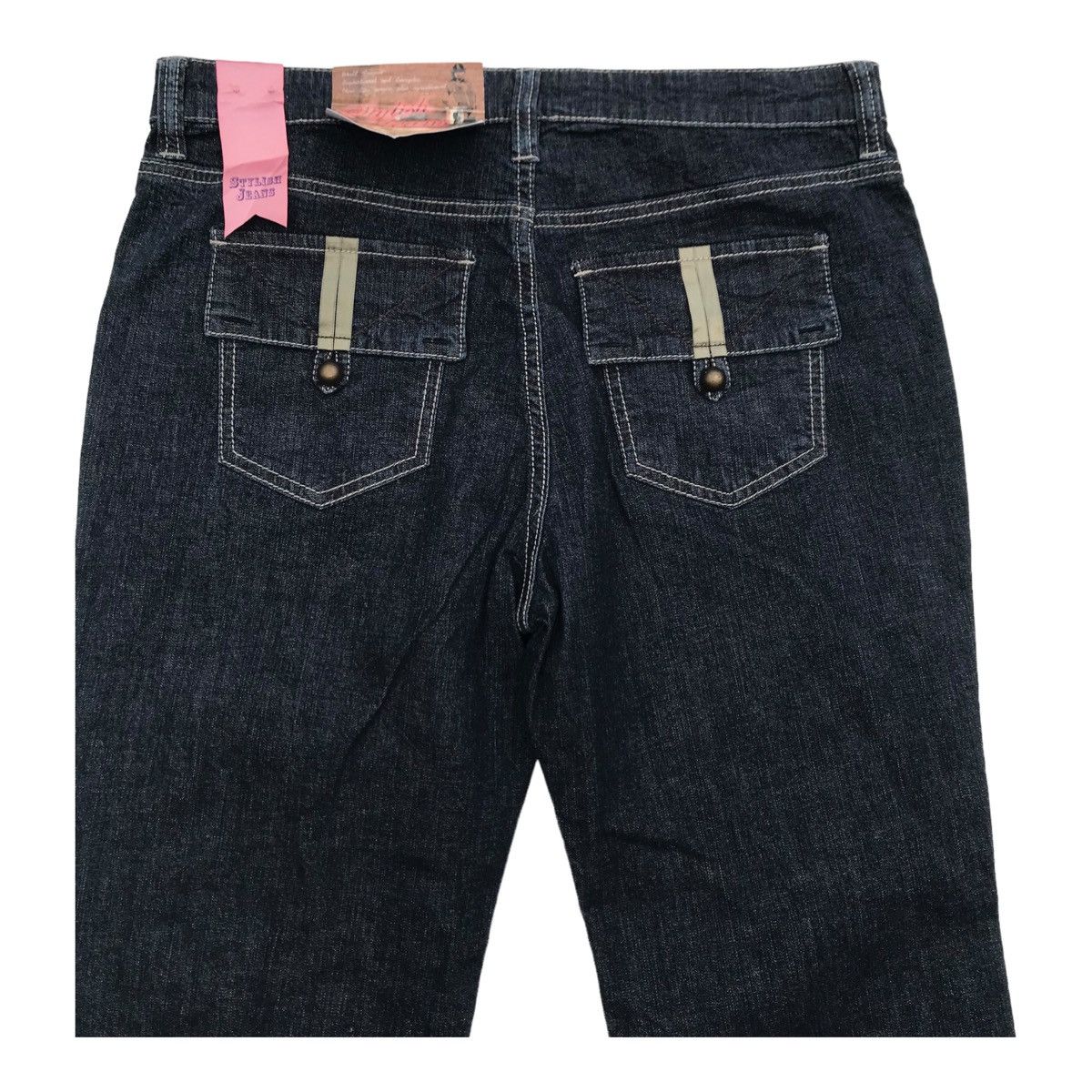 Designer Jeffley Women Light Denim Flared Wide Leg Baker Pants Size 33" - 10 Thumbnail