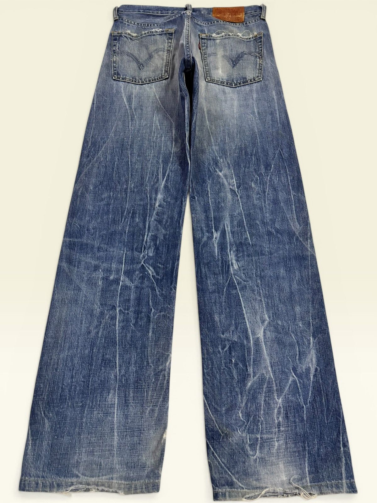 Levi's 90s Grunge Levis Lot 503 Thunder Clawmark Faded Jeans Size US 29 - 2 Thumbnail