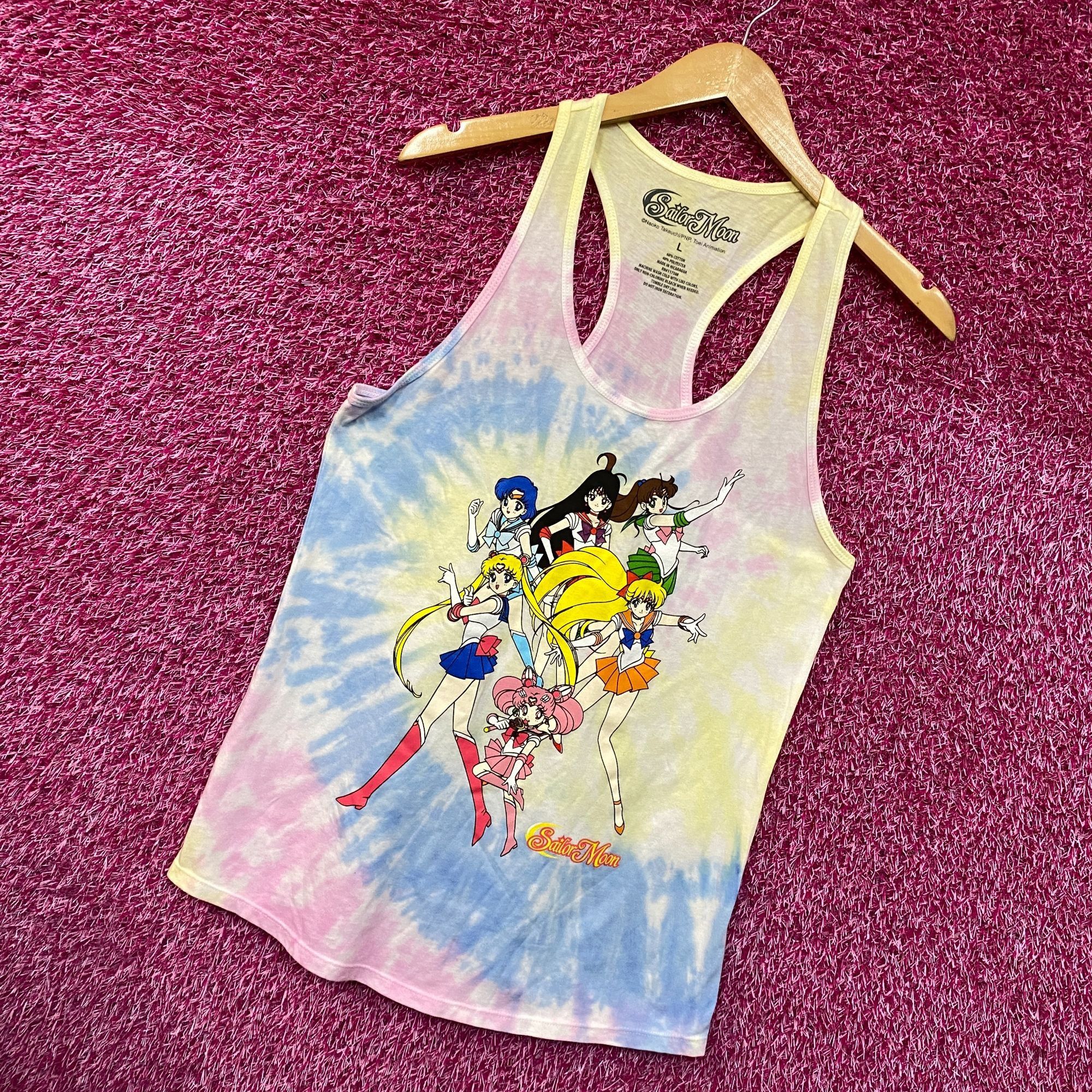 Vintage Sailor Moon Sailor Scouts Women's Anime Tie Dye Tank Top L Size L / US 10 / IT 46 - 3 Thumbnail