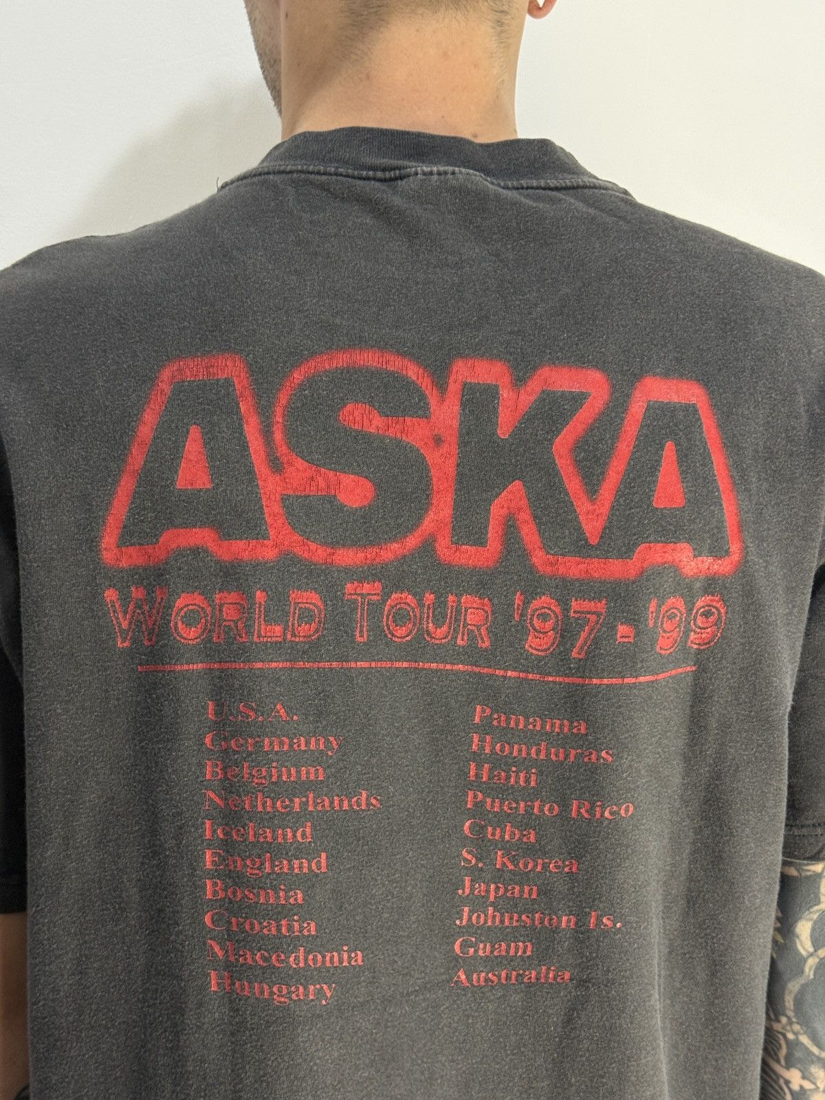 Band Tees Vintage 1990s Aska Metal Band Tshirt Size US L / EU 52-54 / 3 - 4 Thumbnail