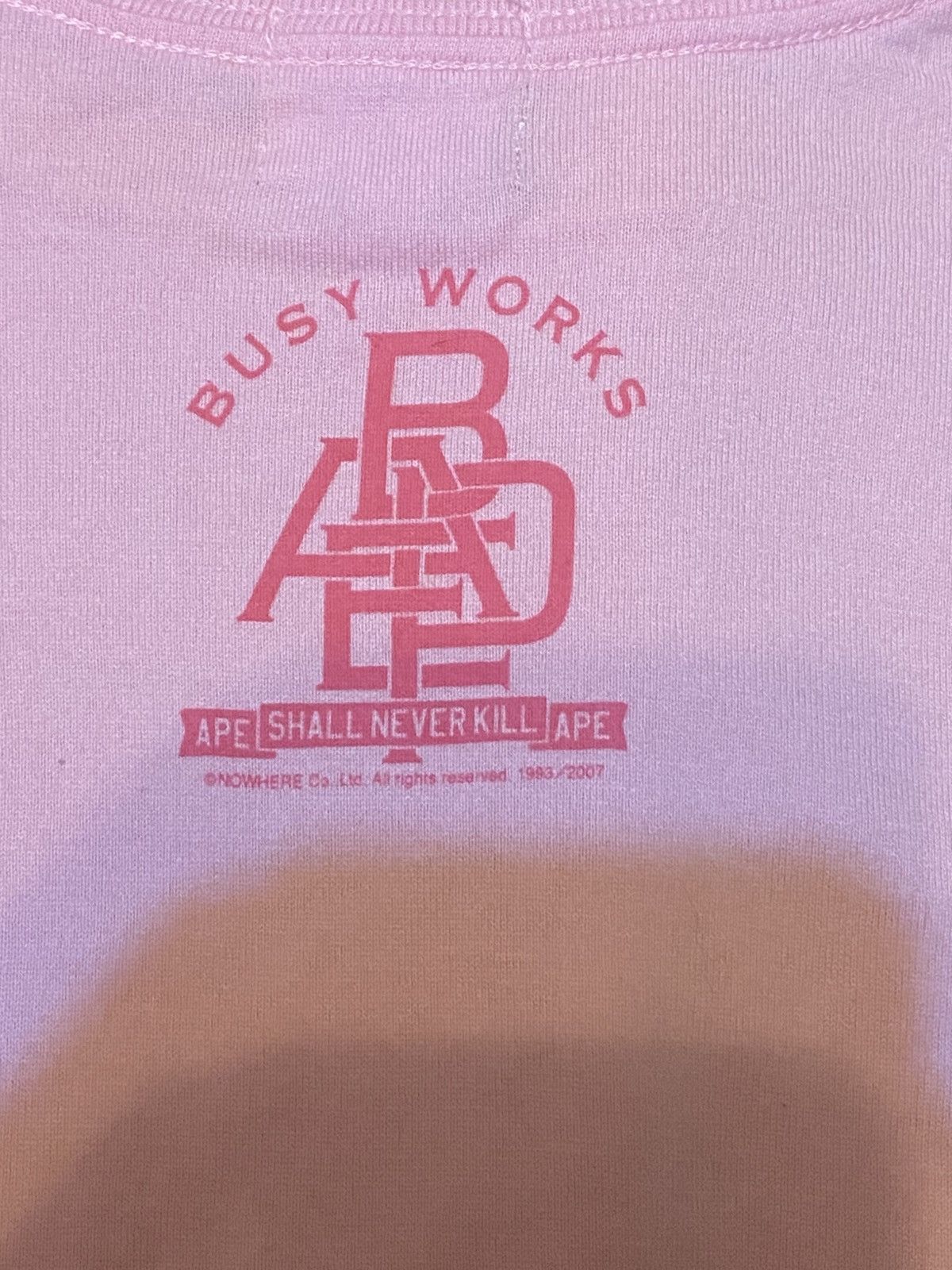 Bape Vintage Bape Pink Tshirt Short Sleve Size US M / EU 48-50 / 2 - 4 Thumbnail
