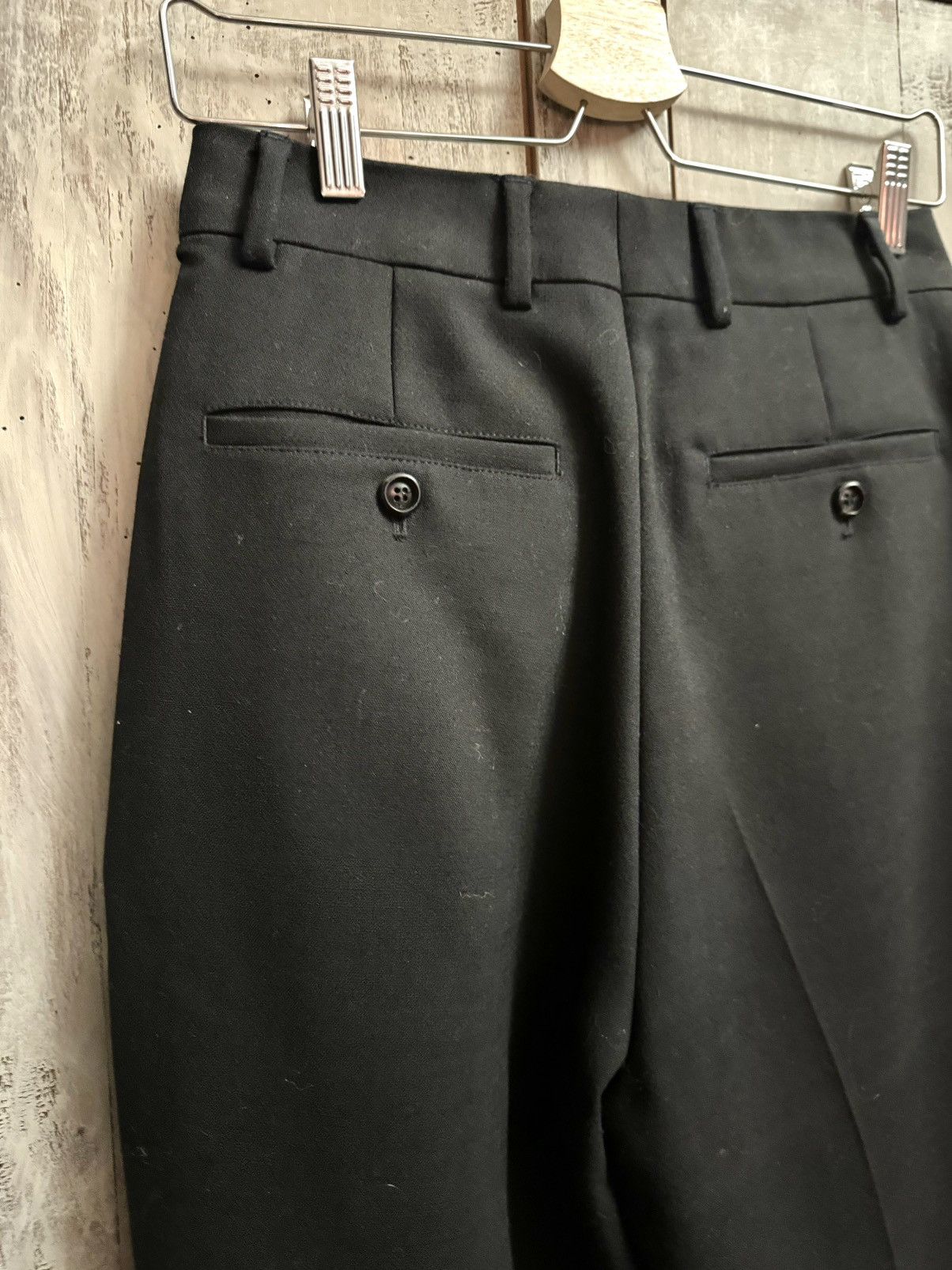AMI ami paris black heavy wool carotte pants 36 wo Size 26" / US 2 / IT 38 - 11 Thumbnail