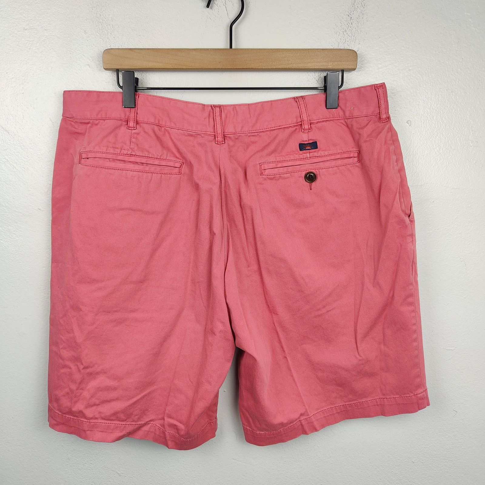 Faherty Faherty Chino Shorts Mens 36 Coral Pink Cotton Stretch 9" Size US 36 / EU 52 - 6 Thumbnail