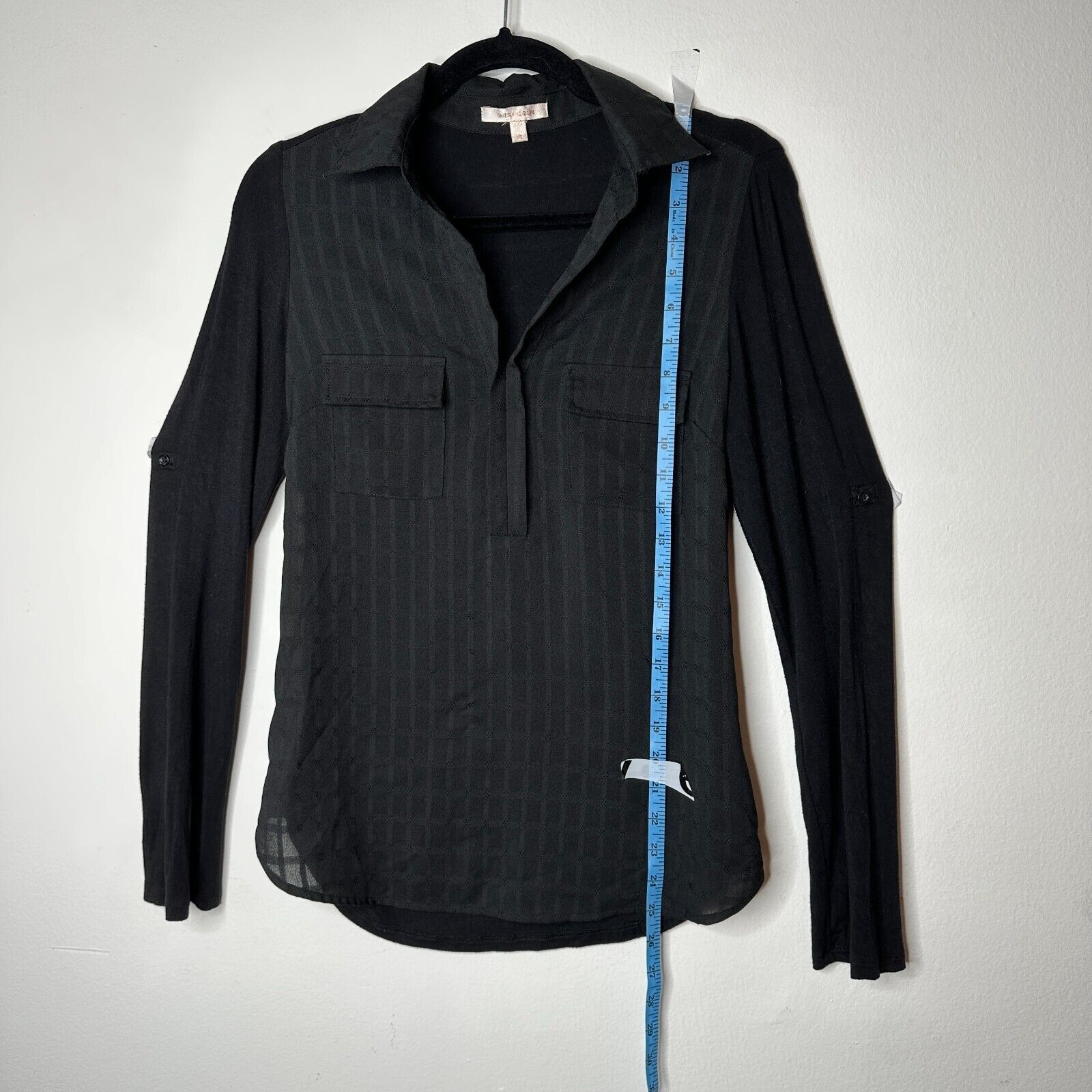 Other Skies Are Blue Black Stripe Pockets Long Sleeve Blouse XS Size XS / US 0-2 / IT 36-38 - 10 Thumbnail