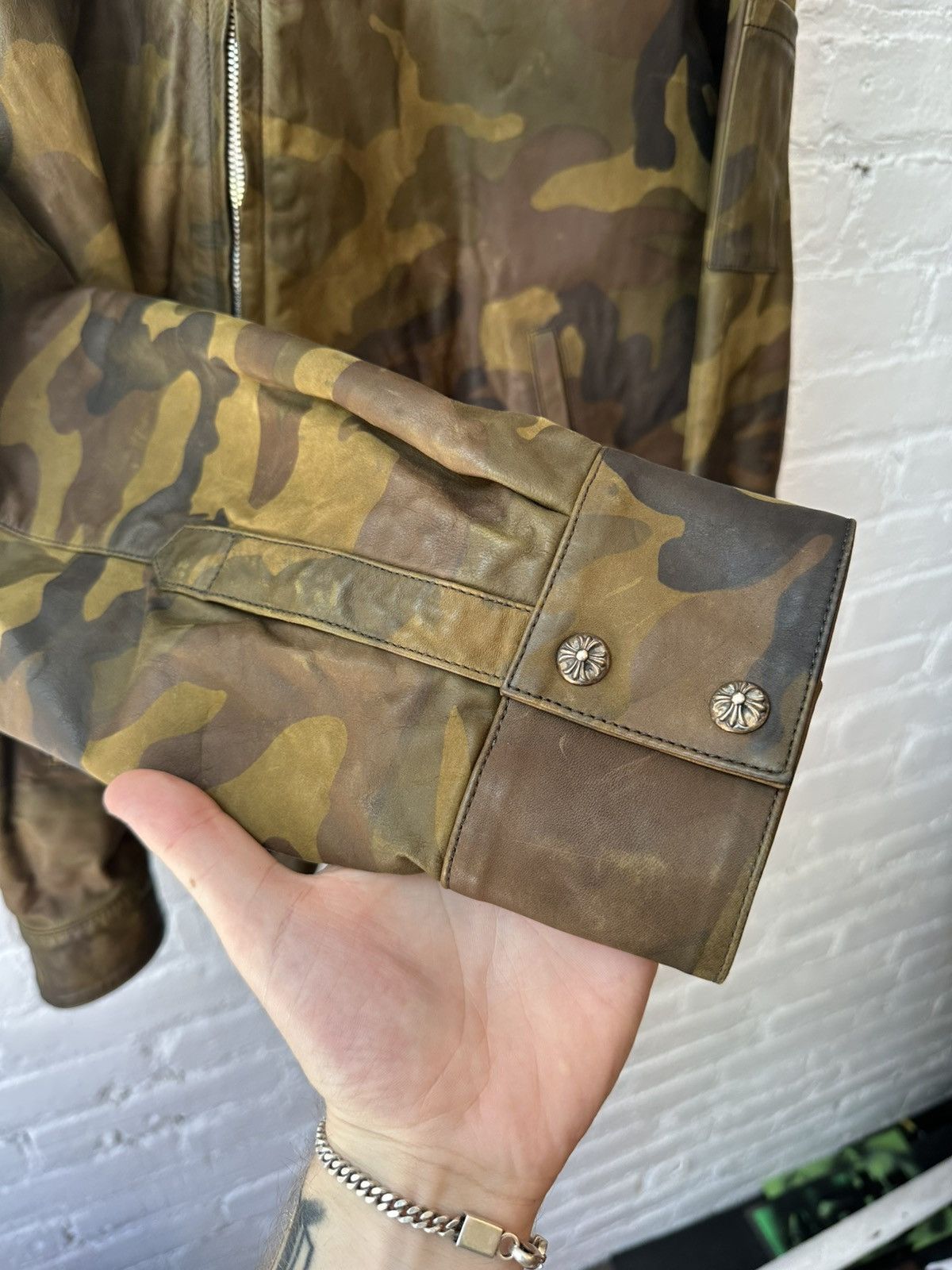 Chrome Hearts Chrome Hearts Camo leather work jacket Size US XXL / EU 58 / 5 - 5 Thumbnail