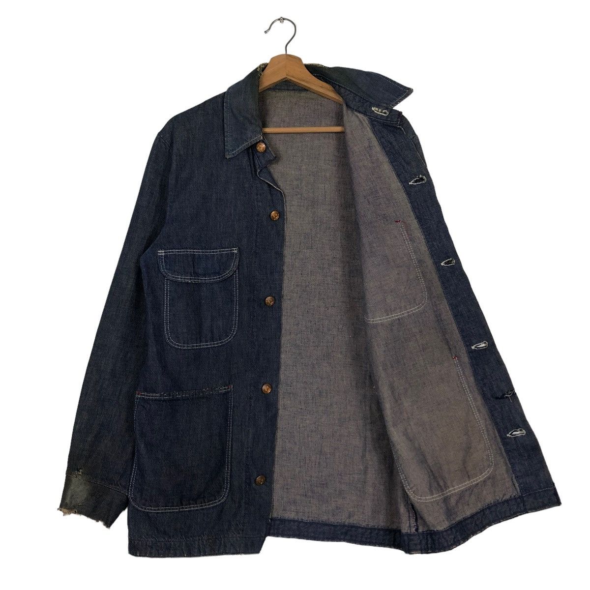 Vintage 🔥VINTAGE CHORE DENIM JACKET WRANGLER MULTI PCOKET Size US M / EU 48-50 / 2 - 11 Thumbnail