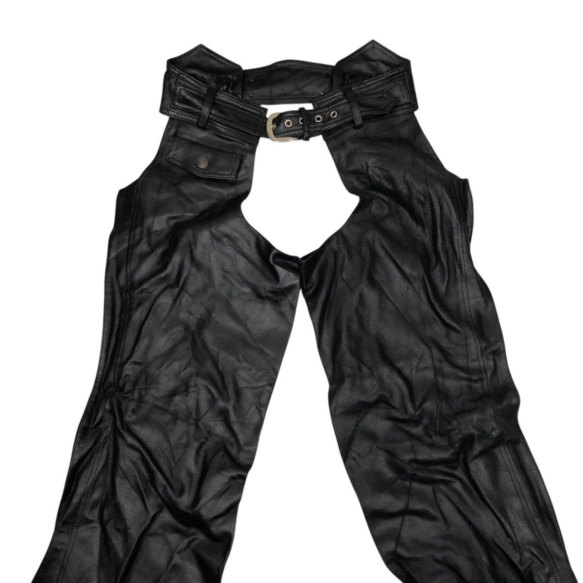 Harley Davidson 🔥VINTAGE GENUINE LEATHER BIKER PANTS HARLEY DAVIDSON Size US 32 / EU 48 - 3 Thumbnail