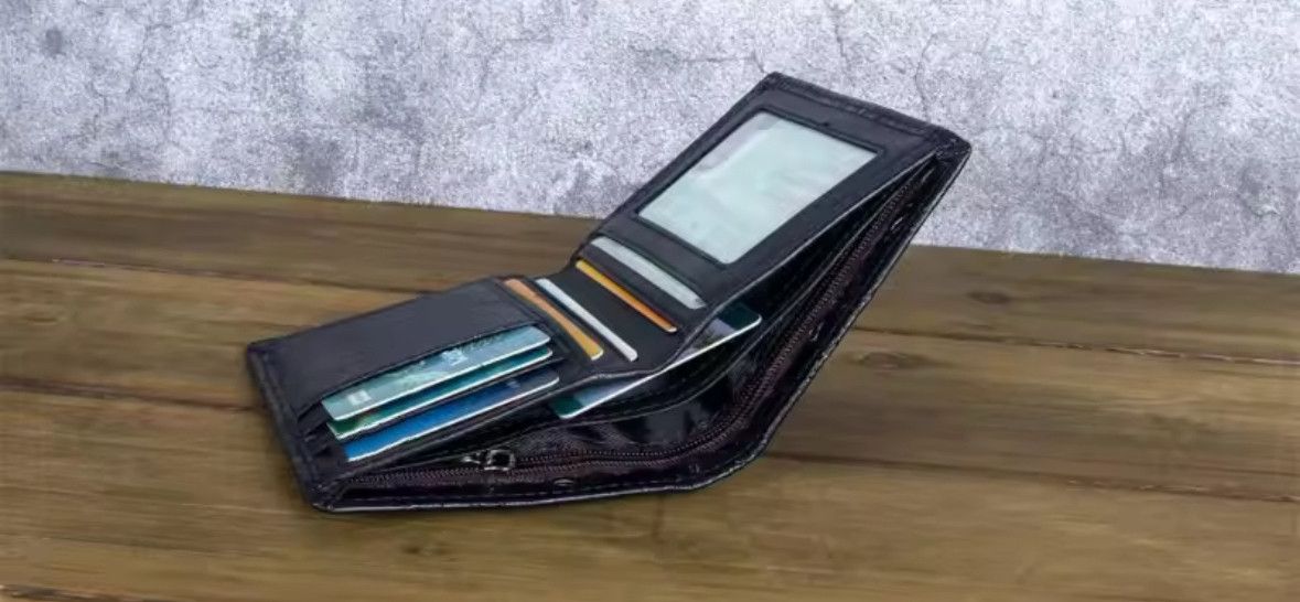 Vintage High Quality Leather Short Wallet 3D Dragon Card Wallet Size ONE SIZE - 3 Thumbnail