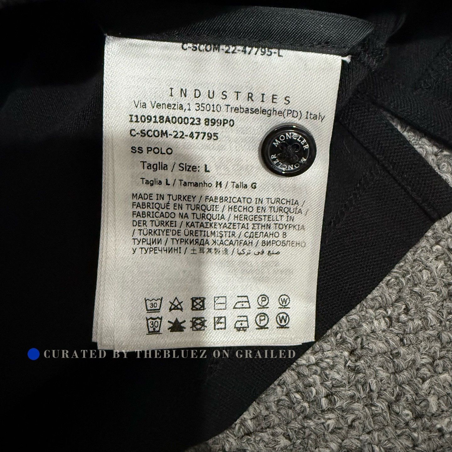 Moncler Moncler Black Logo Short Sleeve Polo Size US L / EU 52-54 / 3 - 4 Thumbnail
