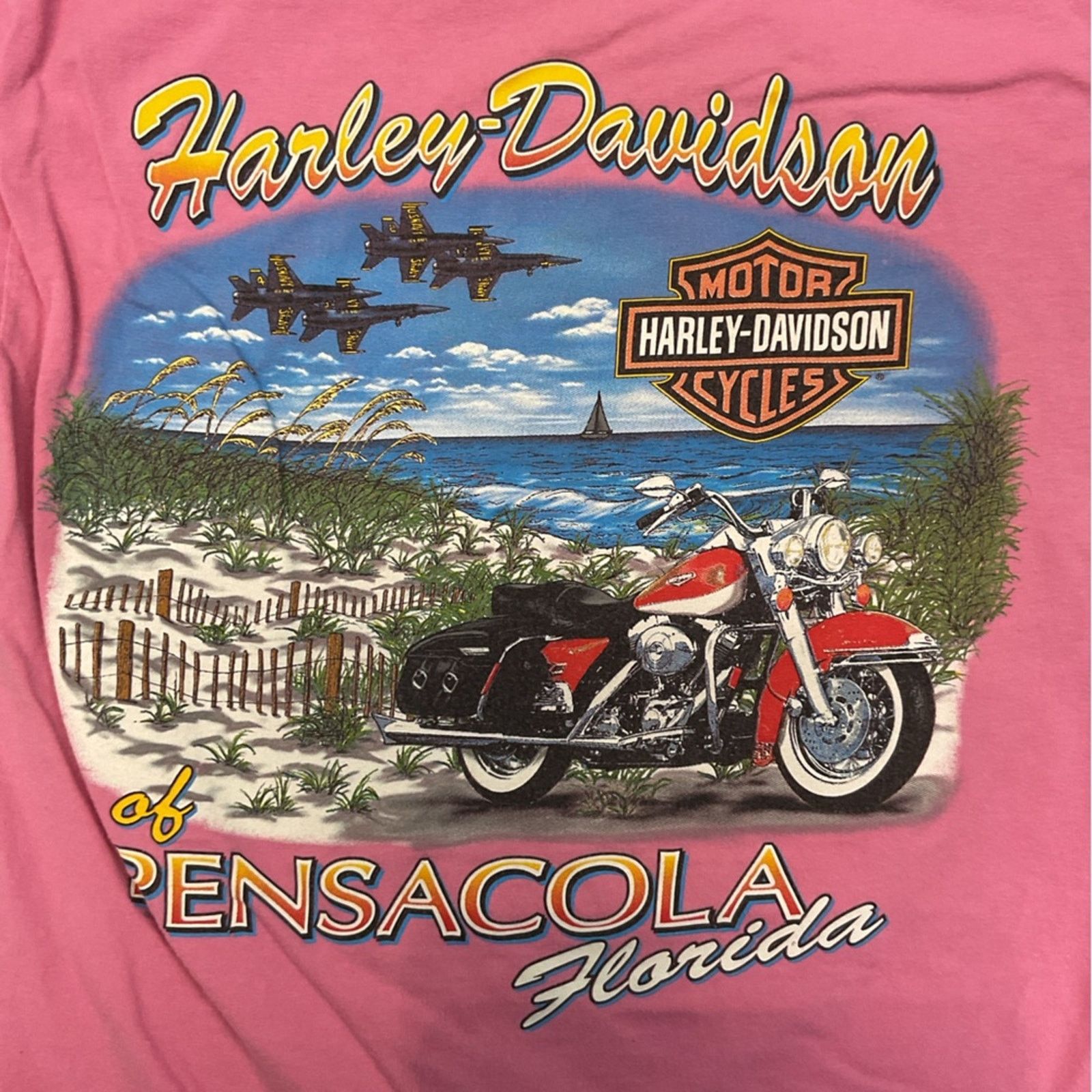 Harley Davidson Harley-Davidson Pensacola Florida Youth Graphic T-Shirt Y2K Size S / US 4 / IT 40 - 5 Thumbnail