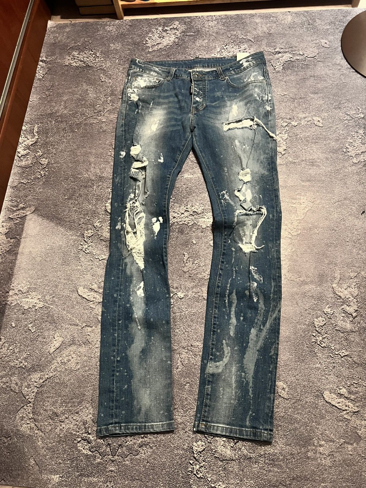 Japanese Brand Destroyed Japanese Skinny Jean / Avan Sexy Fit Glsmour Size US 30 / EU 46 - 2 Thumbnail