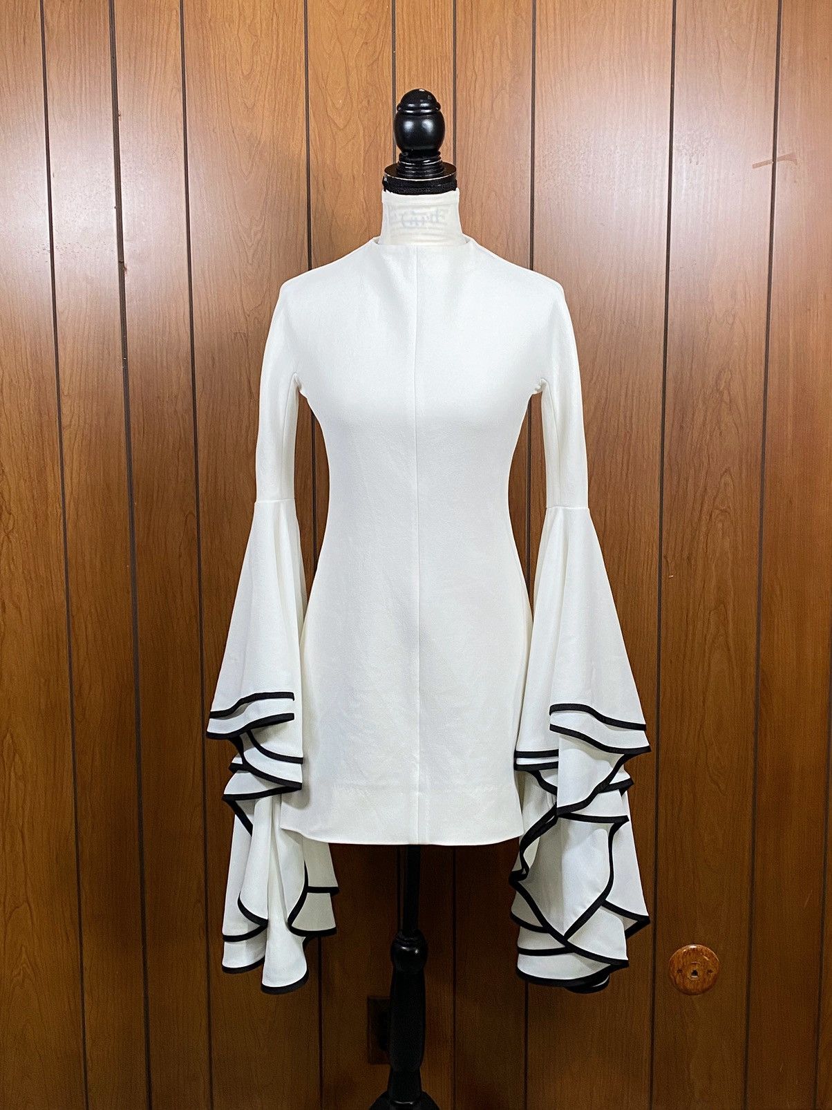 Proenza Schouler crepe ruffle sleeve dress size 2