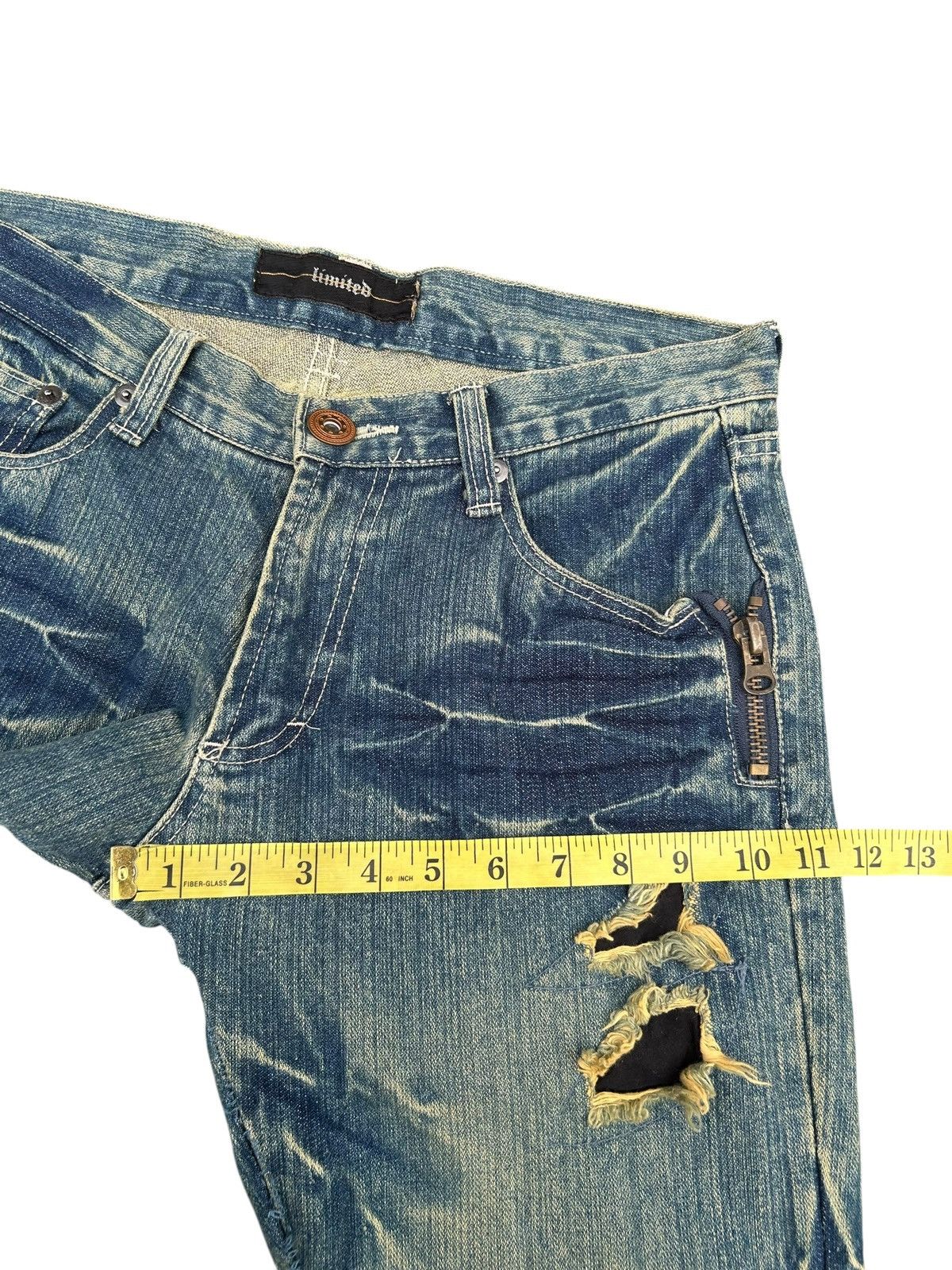 Kapital Japanese Brand limited Punk Bondage Distressed Denim Jeans Size US 32 / EU 48 - 17 Thumbnail