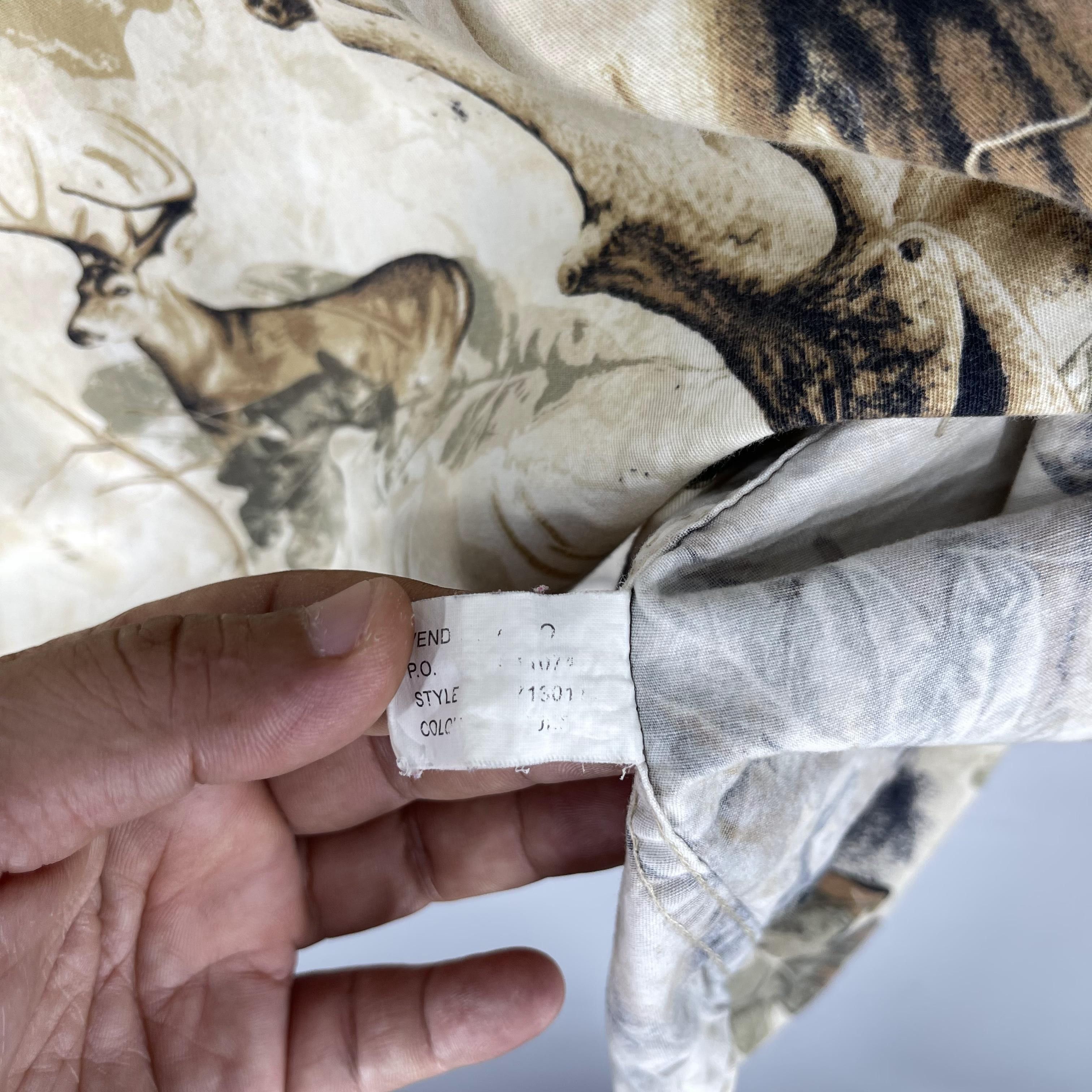 Habitat Vintage 90s Antelope Forest Wildlife Printed Overprint Shirt Size US XL / EU 56 / 4 - 7 Thumbnail