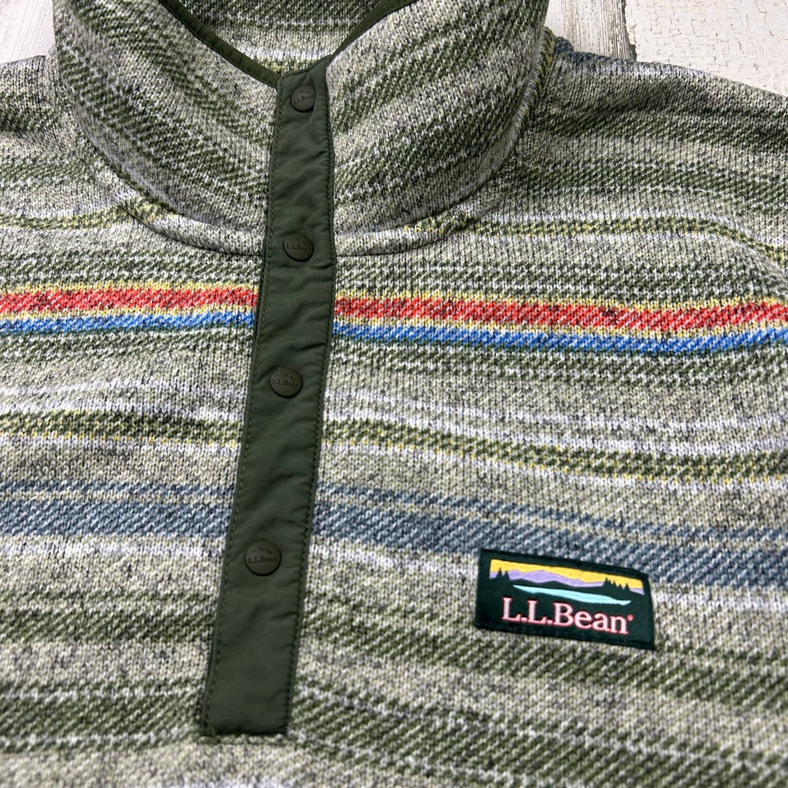 L.L. Bean L.L. Bean Men's Sweater Half Snap Fleece Pullover Size US M / EU 48-50 / 2 - 2 Thumbnail
