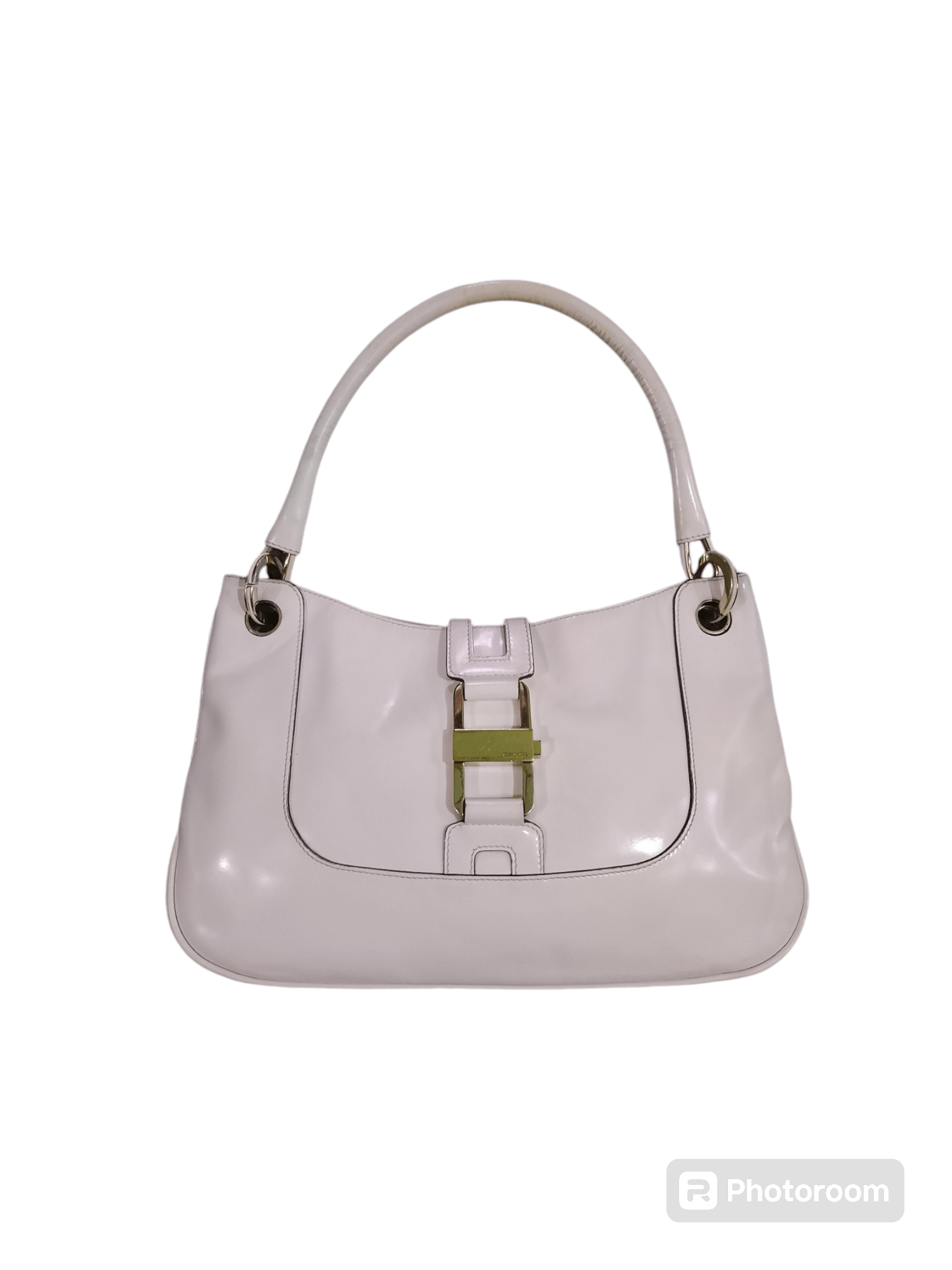 Gucci Gucci white patent jackie leather handbag Size ONE SIZE - 1 Thumbnail