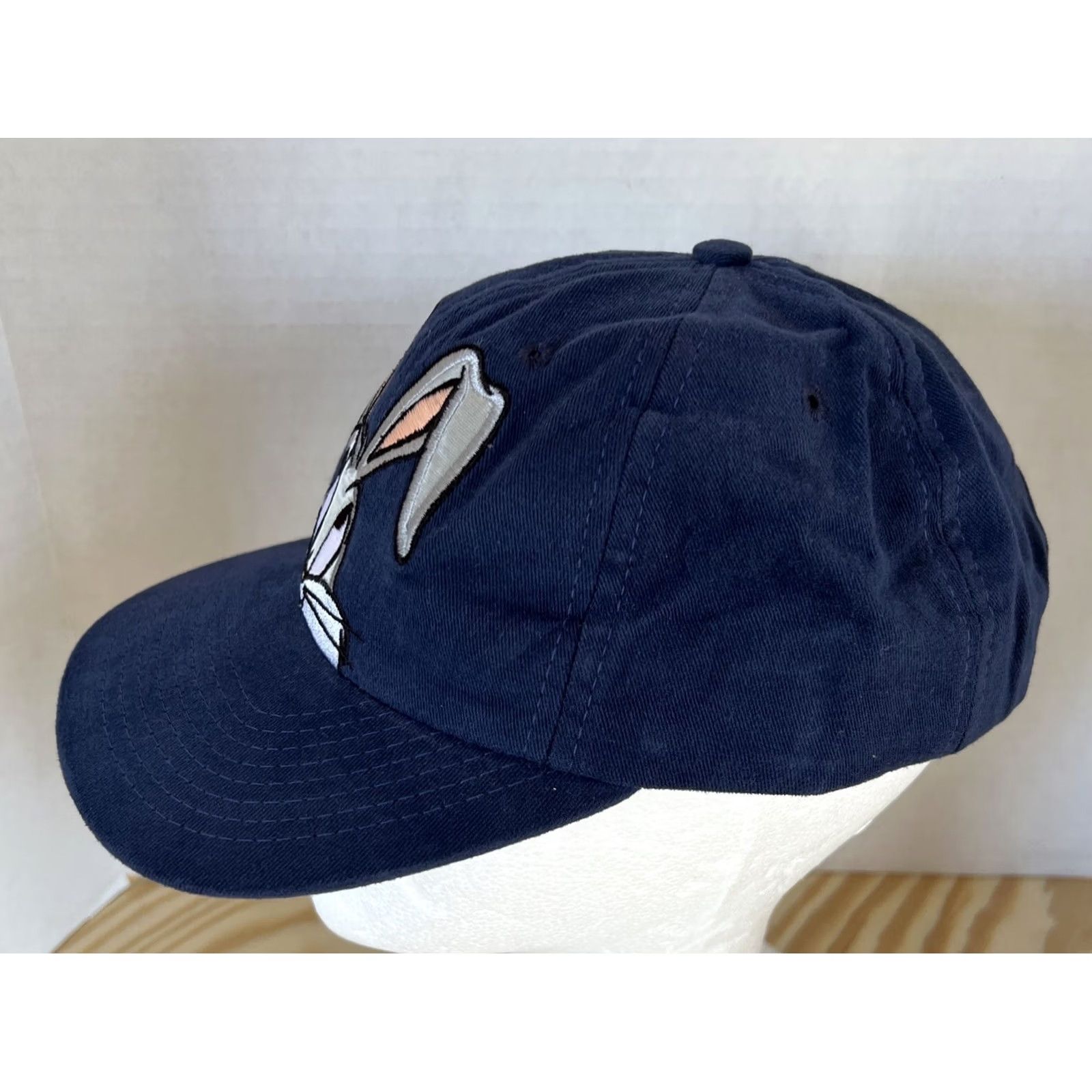 Vintage VINTAGE Warner Bros Bugs Bunny Looney Toon Blue Snapback Hat USA Adjustable Trucker Cap 1989 Mens/Womens? Size ONE SIZE - 4 Thumbnail