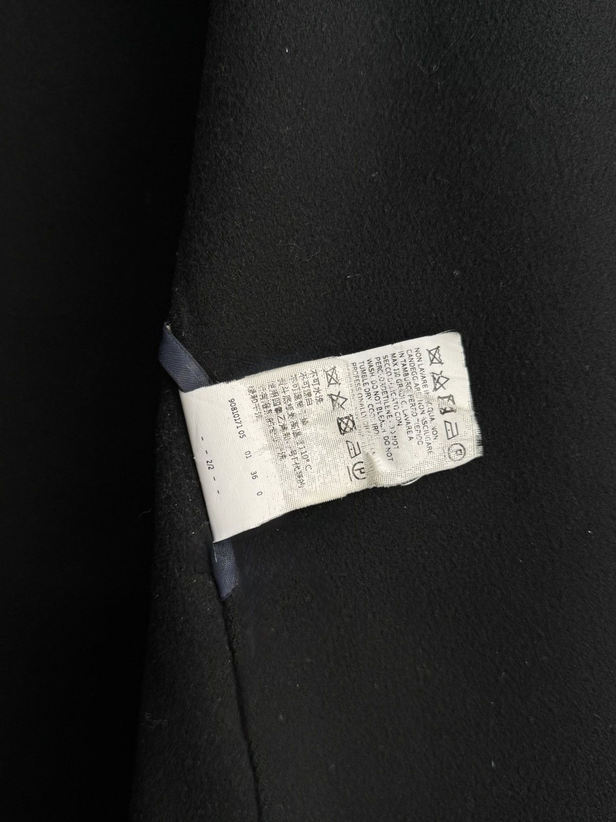 Max Mara S Max Mara Messi Cucito a Mano Wool Coat Black Belted Italy Size XS / US 0-2 / IT 36-38 - 22 Thumbnail