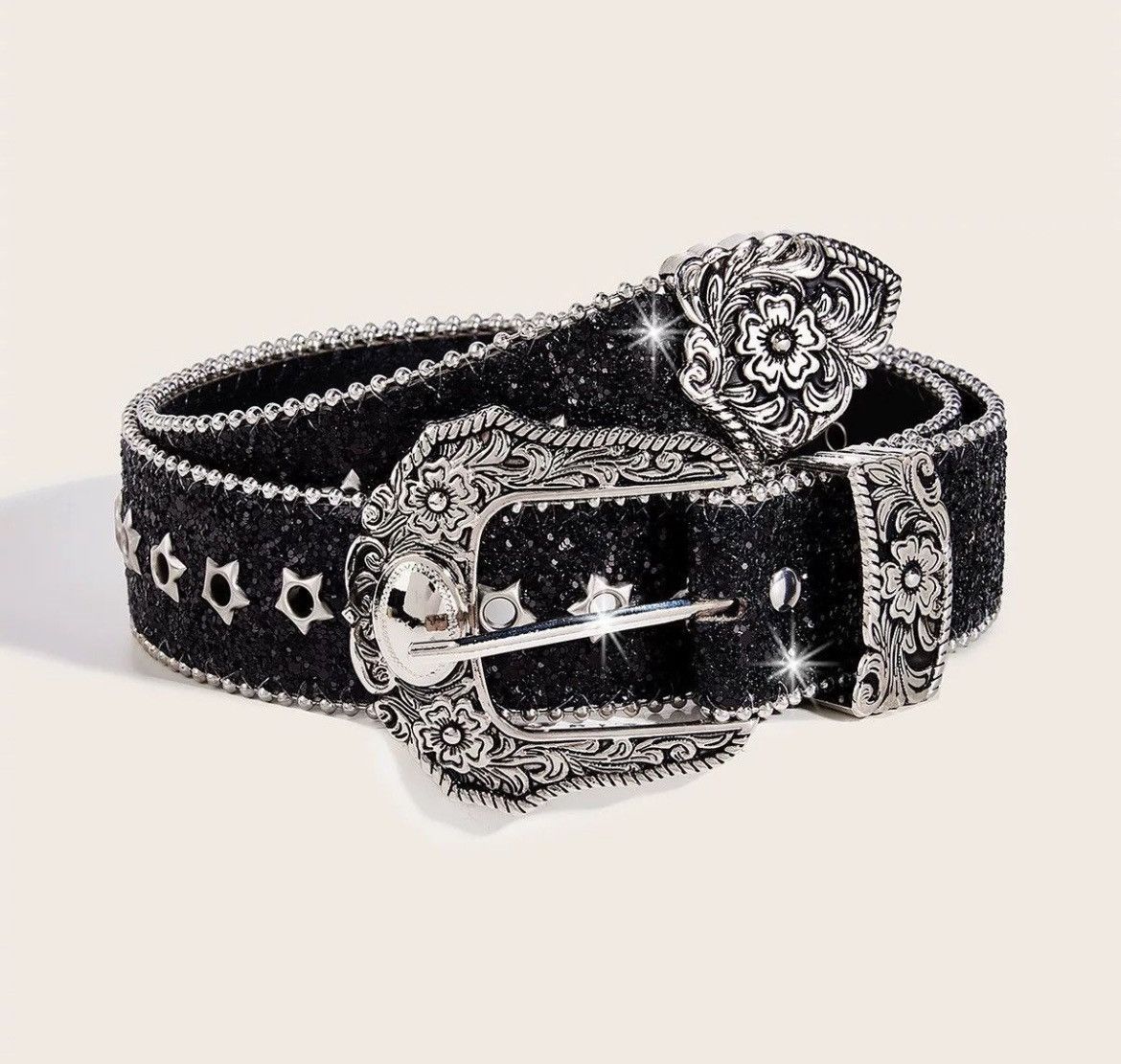 Japanese Brand × Vintage Retro punk rock unisex star stud western belt Size ONE SIZE - 1 Thumbnail