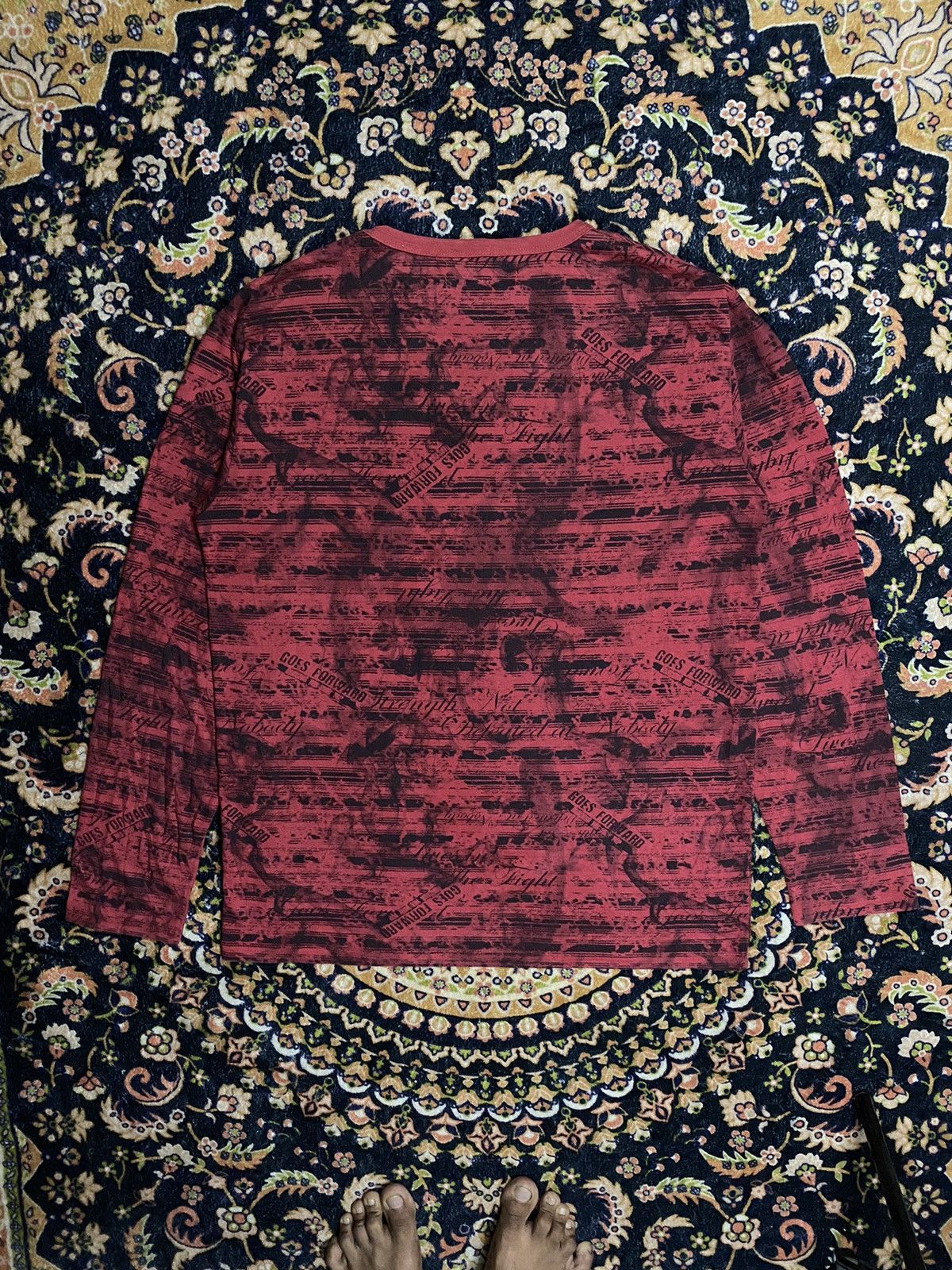 If Six Was Nine × Japanese Brand × Le Grande Bleu (L.G.B.) wild life poem smoke skull double layer longsleeve Size US L / EU 52-54 / 3 - 5 Thumbnail