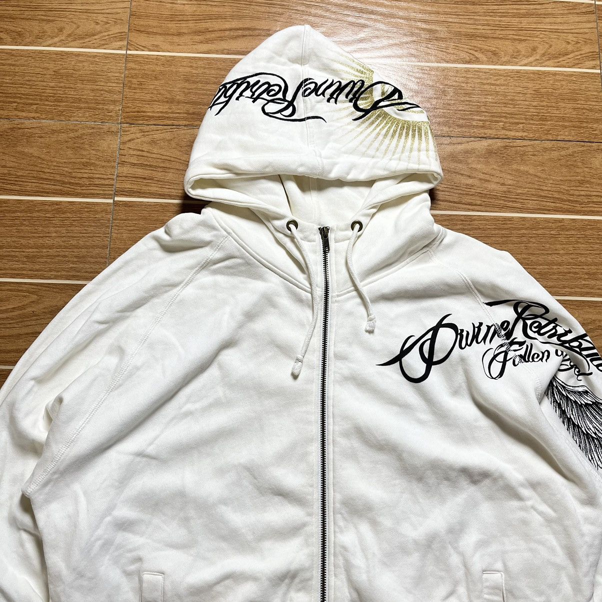Japanese Brand Divine Retribution Fallen Angel Zip Up Jacket Size US XXL / EU 58 / 5 - 3 Thumbnail