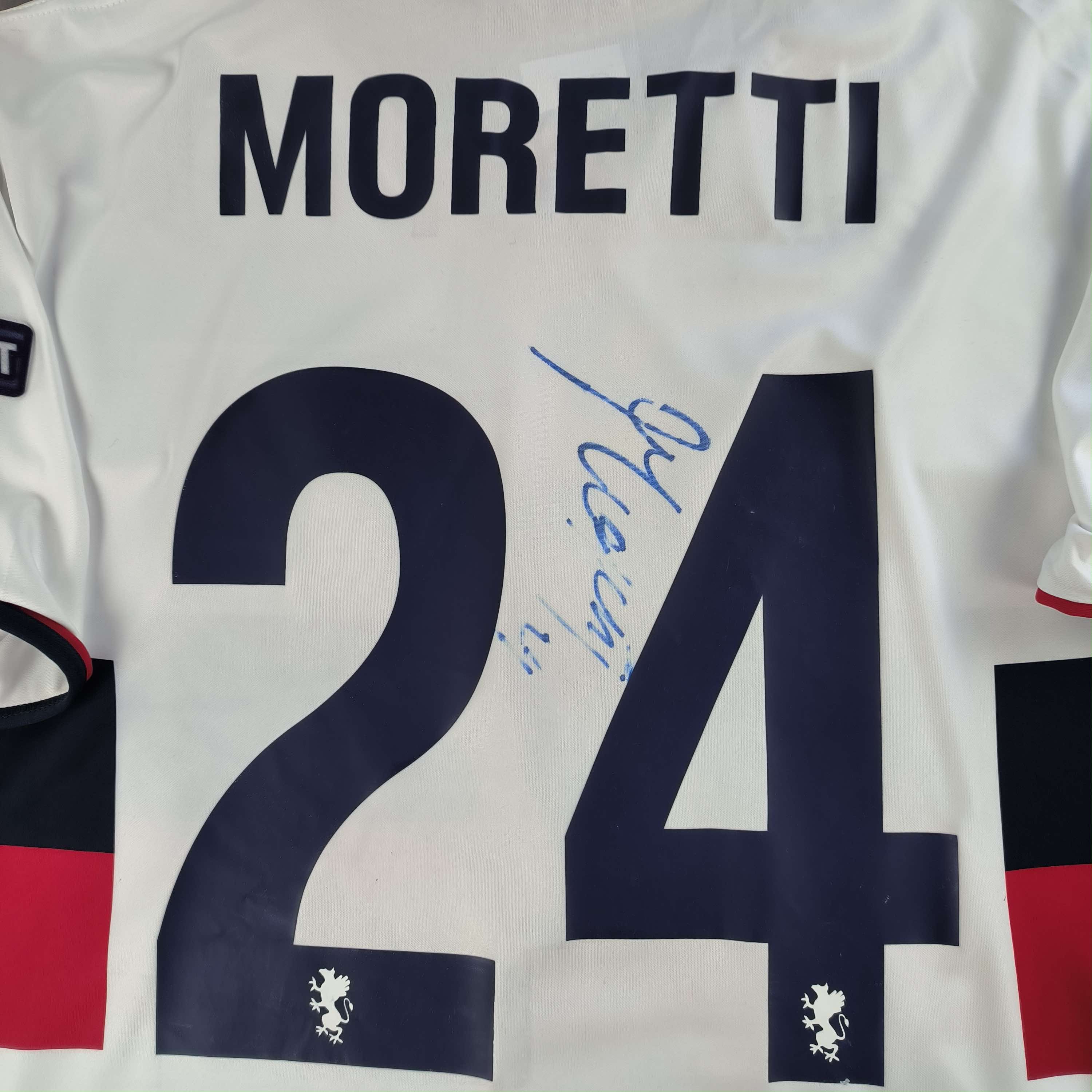 Asics SIGNED Genoa 2010-11 Asics away EL Moretti football jersey L Size US L / EU 52-54 / 3 - 9 Thumbnail
