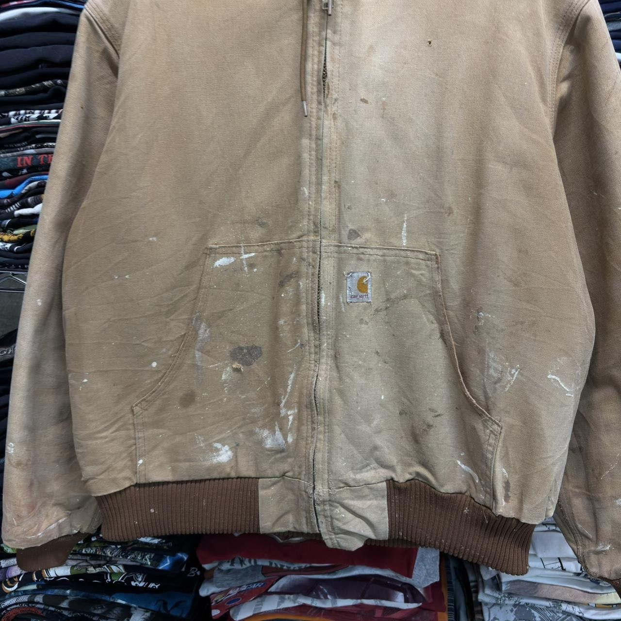 Carhartt THRASHED 2000s tan carhartt active jacket Size US L / EU 52-54 / 3 - 2 Thumbnail