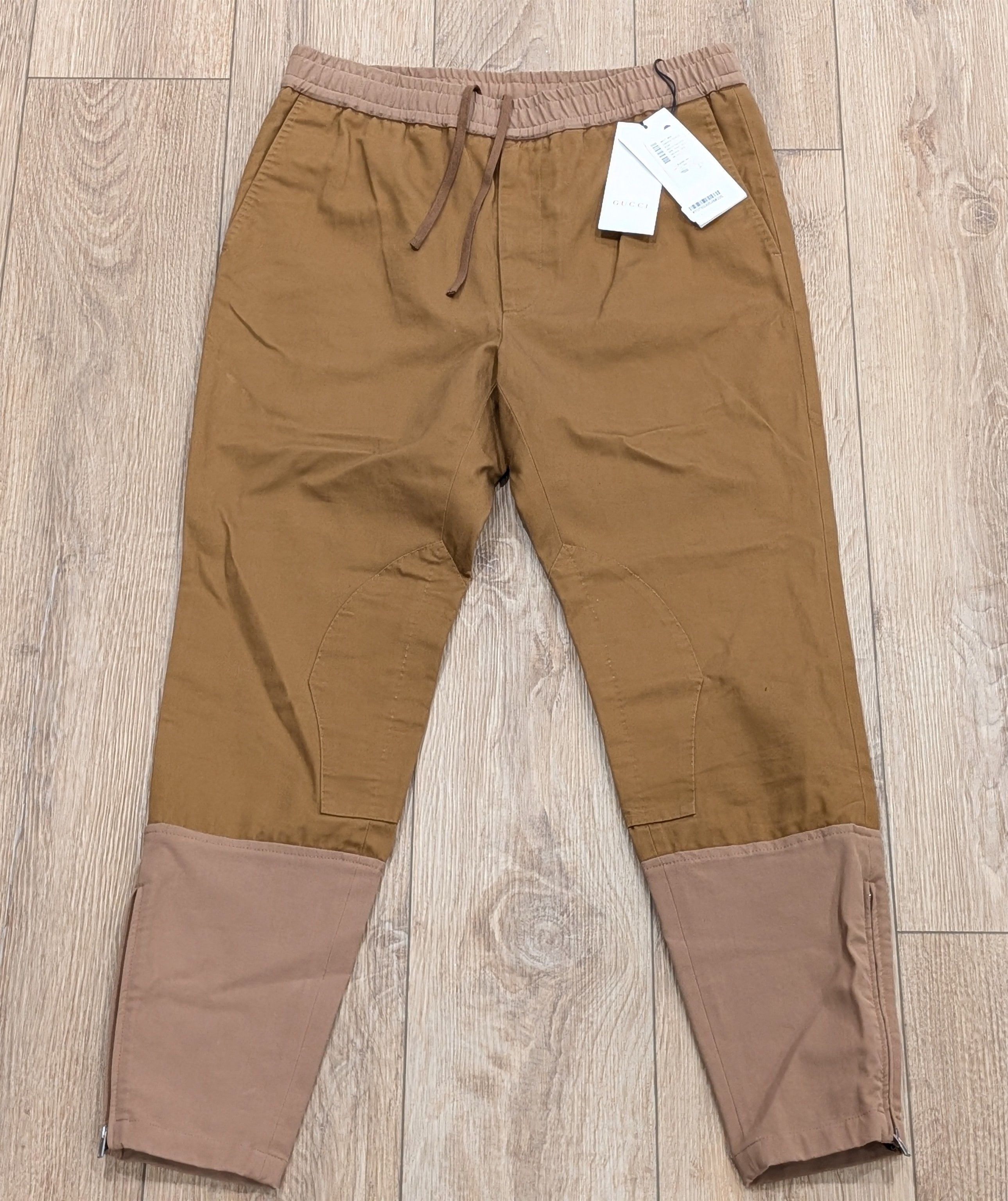 Gucci GUCCI Tapered Cotton Jogger Pants Brown 46 US 30 Size US 30 / EU 46 - 1 Thumbnail