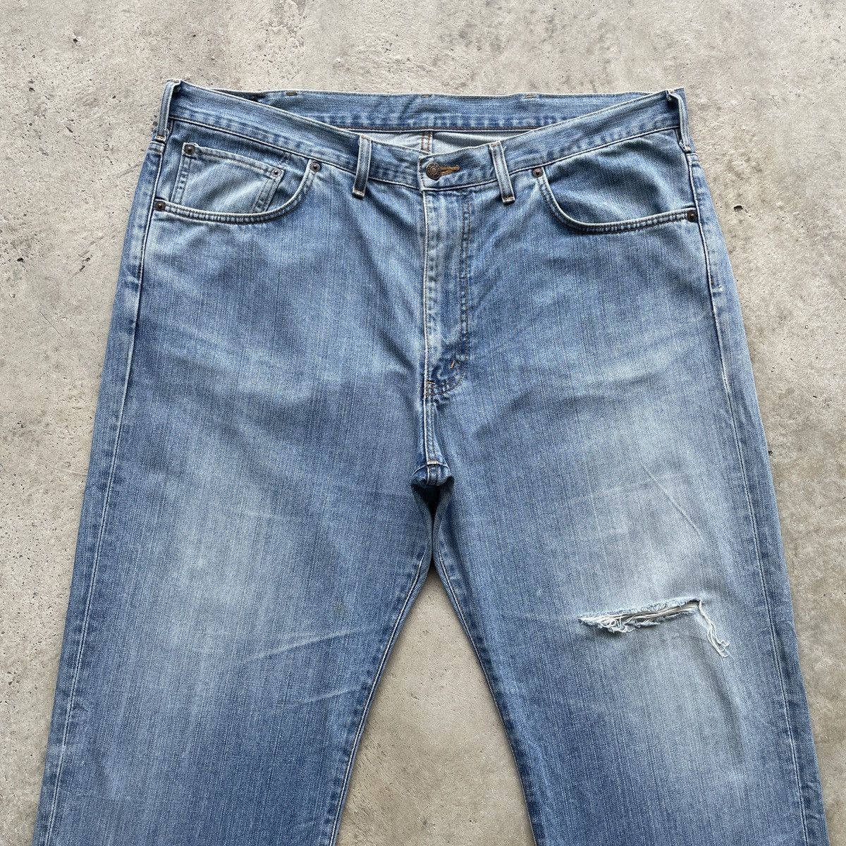 Edwin W42x31💥 Vintage Edwin Distressed Jeans Faded Denim Pants Size US 42 / EU 58 - 3 Thumbnail