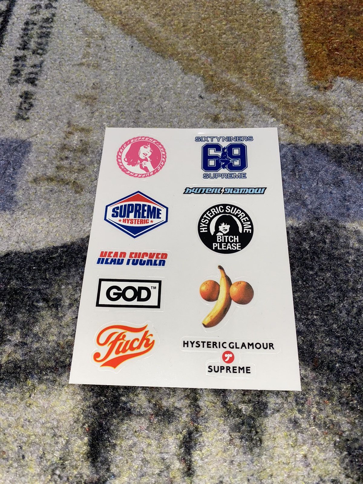 Hysteric Glamour × Supreme Supreme x Hysteric Glamour Sticker Pack (Pack of 10) Size ONE SIZE - 2 Thumbnail
