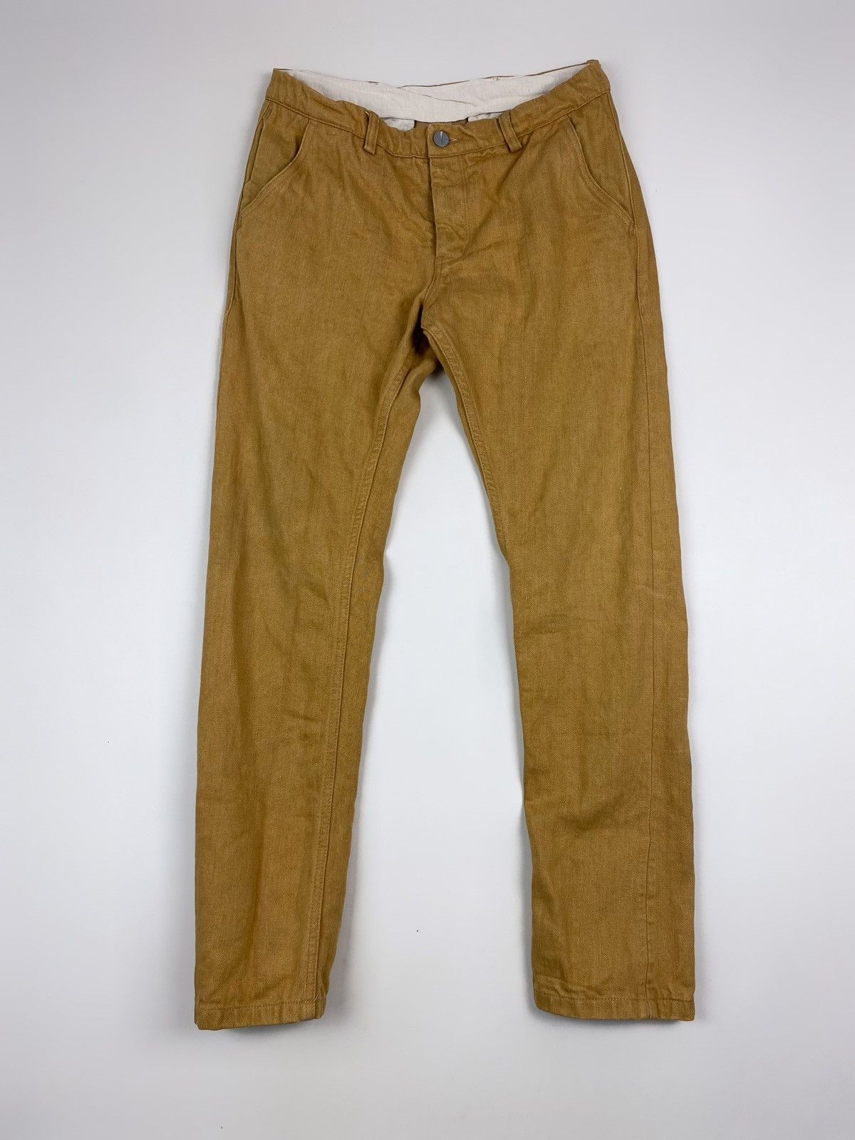 Freitag Freitag E550-33 Male Ochre Linen Work Pants Size US 30 / EU 46 - 1 Thumbnail