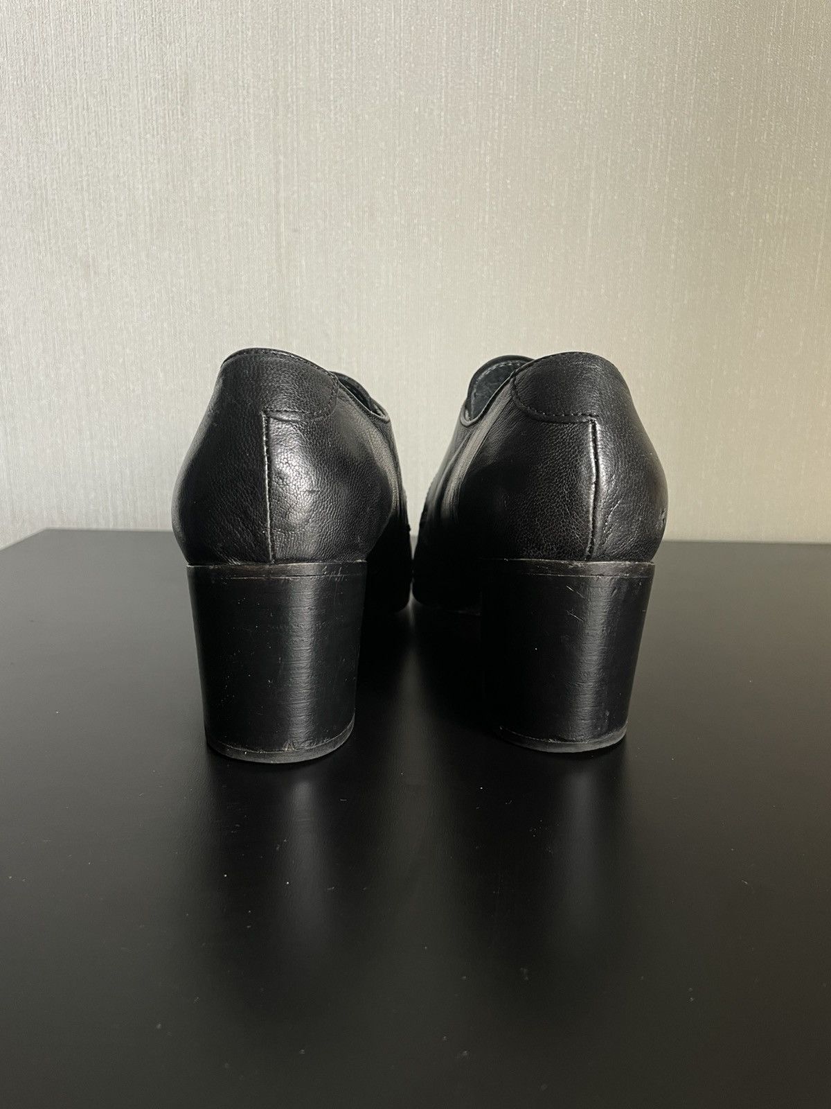 Hysteric Glamour Vintage Avant Garde Moma Leather Heels Y2k Opium Size US 9.5 / IT 39.5 - 4 Thumbnail