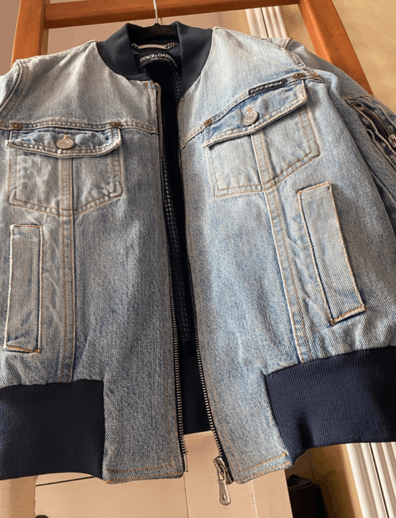 Dolce & Gabbana × Vintage Dolce Gabbana Jacket Bomber Denim Biker Moto Bike Racing Size S / US 4 / IT 40 - 4 Thumbnail