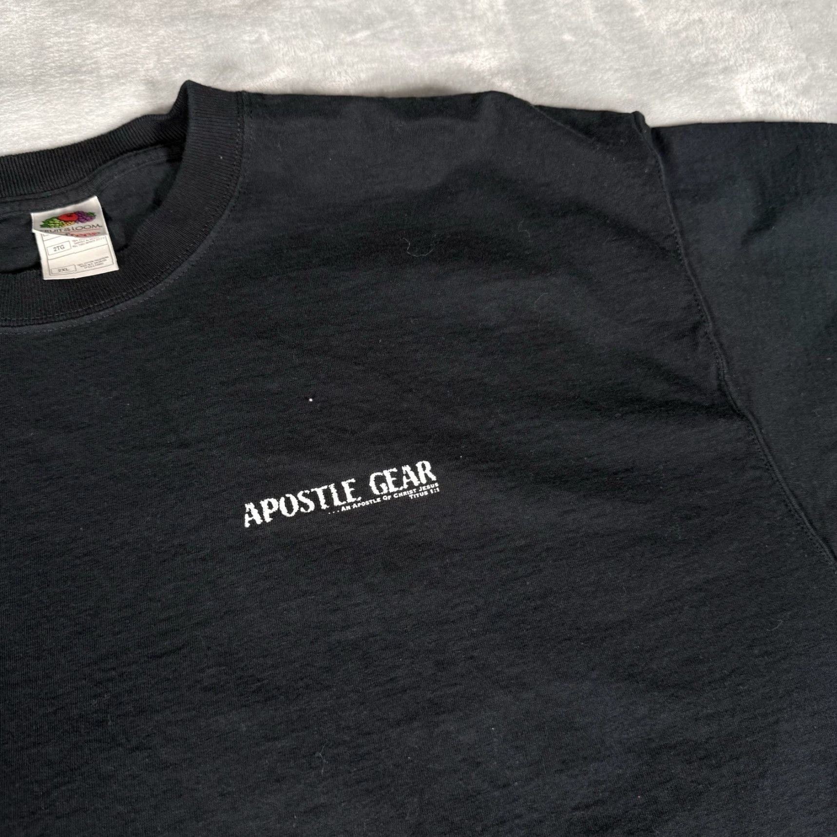 Vintage VINTAGE Jesus T Shirt Mens 2XL Corinthians Y2K Black Shirt Mens 2XL Graphic Print Crew Neck Short Sleeve Retro Jesus Shirt Mens Black Size US XXL / EU 58 / 5 - 5 Thumbnail