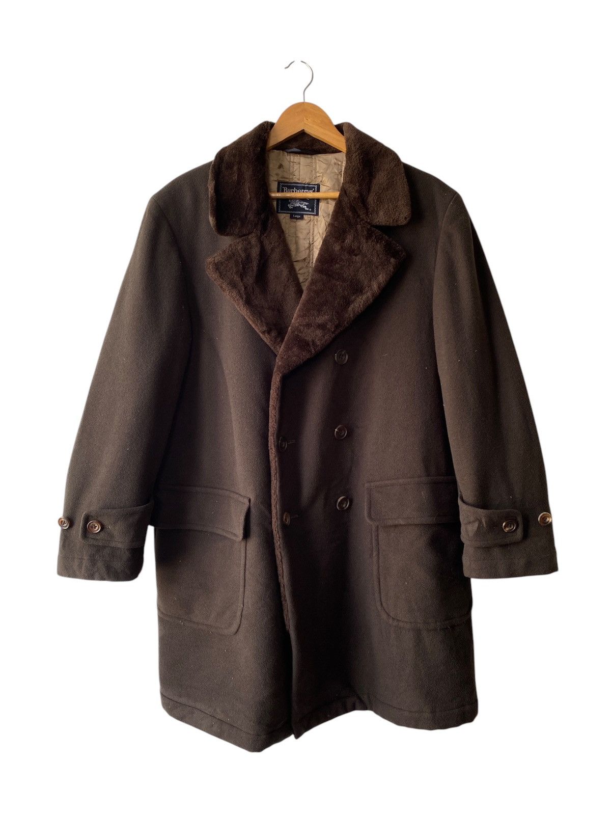 Burberry Vintage 90s Burberrys Prorsum Lining Fur Wool Jacket Size US L / EU 52-54 / 3 - 1 Thumbnail