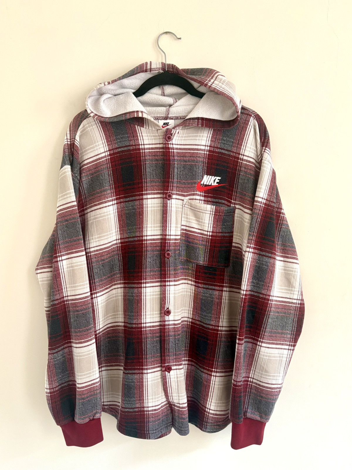 Nike × Supreme Supreme Nike Plaid Hooded Sweatshirt | Grailed