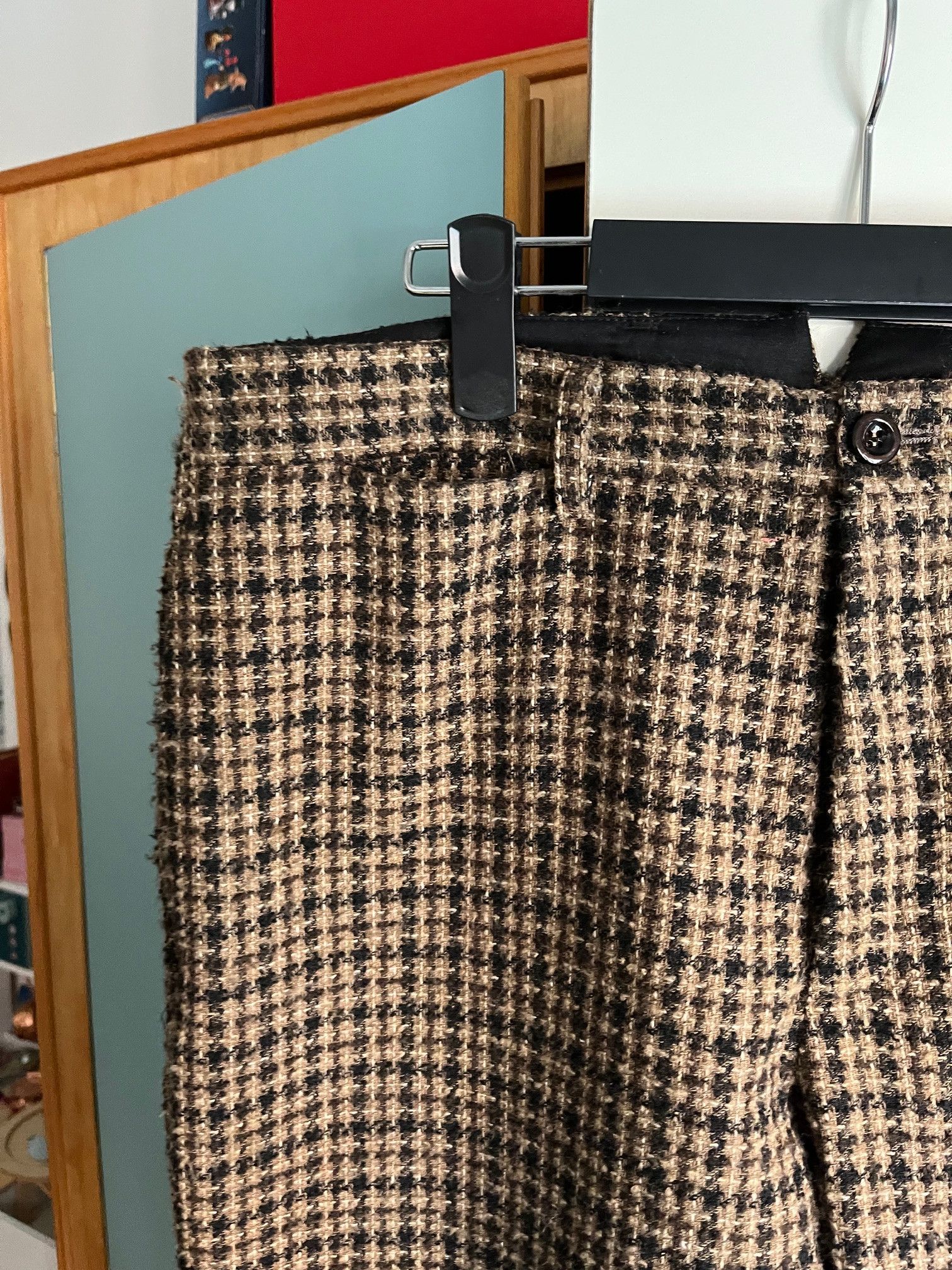 4SDESIGNS 4SDESIGNS houndstooth virgin-wool cropped trousers Size US 32 / EU 48 - 2 Thumbnail