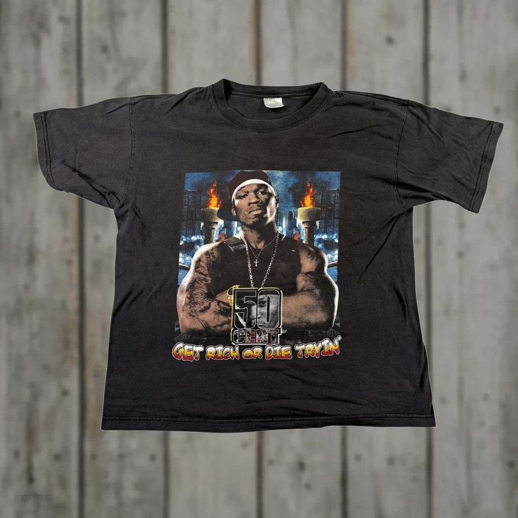 50 CENT 2003年　プロモTシャツ Lサイズ 50 Cent × G-Unit × Vintage 2003 Get Rich or Die Trying tshirt