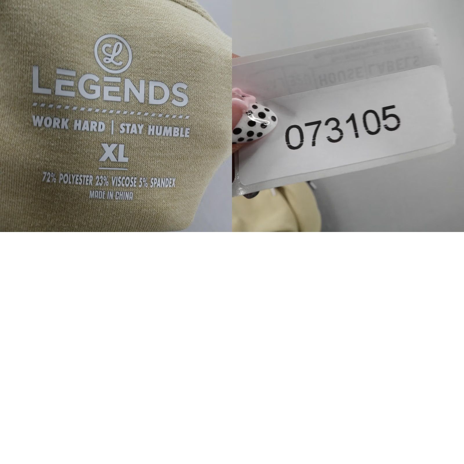 Vintage Legends Hoodie Mens XL Beige Pullover Sweatshirt Performance Athletic Curved Hem Size US XL / EU 56 / 4 - 8 Thumbnail