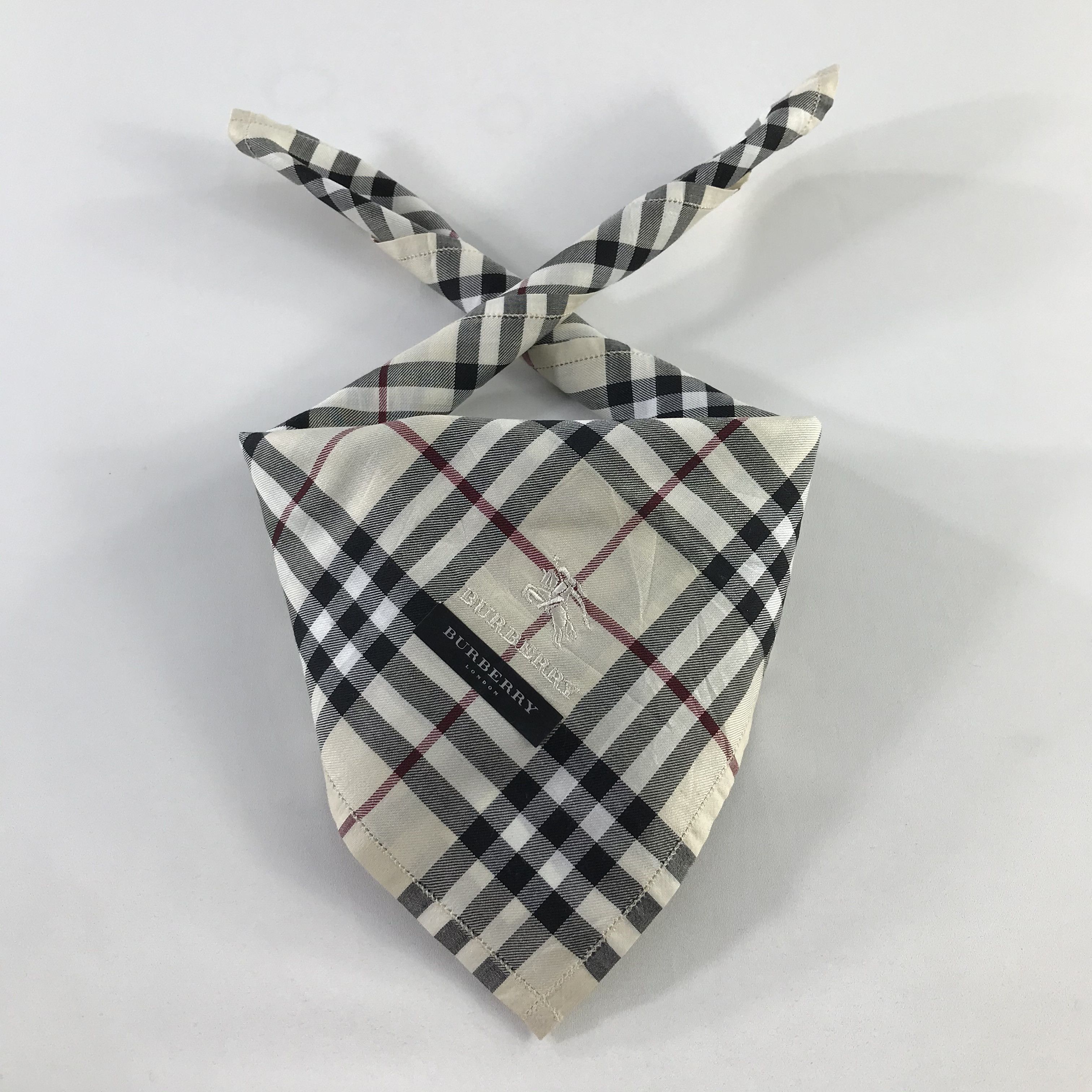 Burberry × Vintage Burberry Bandana / Handkerchief / Neckerchief - S884 Size ONE SIZE - 3 Thumbnail