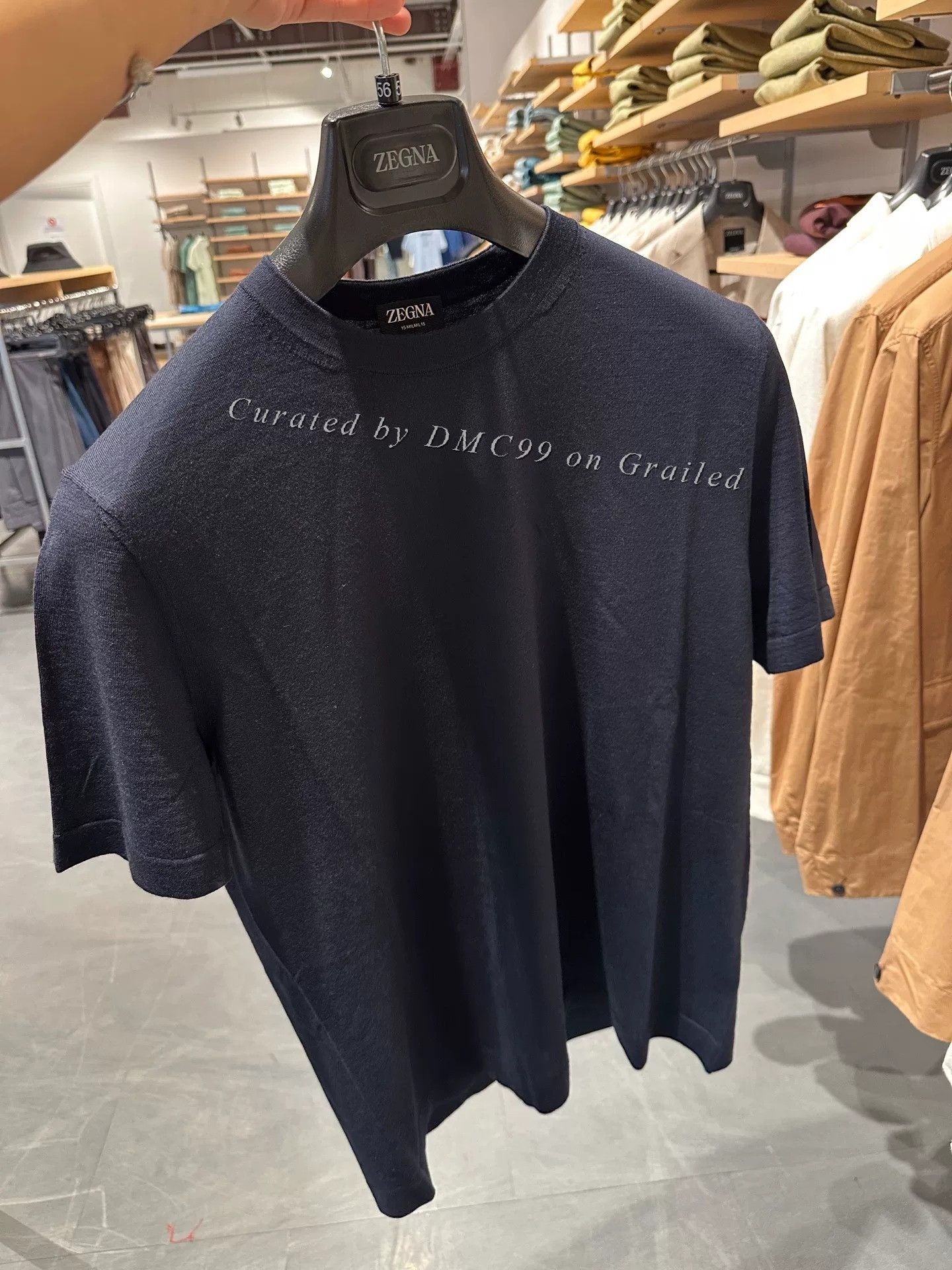 Ermenegildo Zegna Zegna Navy Wool Knit T-Shirt Size US S / EU 44-46 / 1 - 8 Thumbnail
