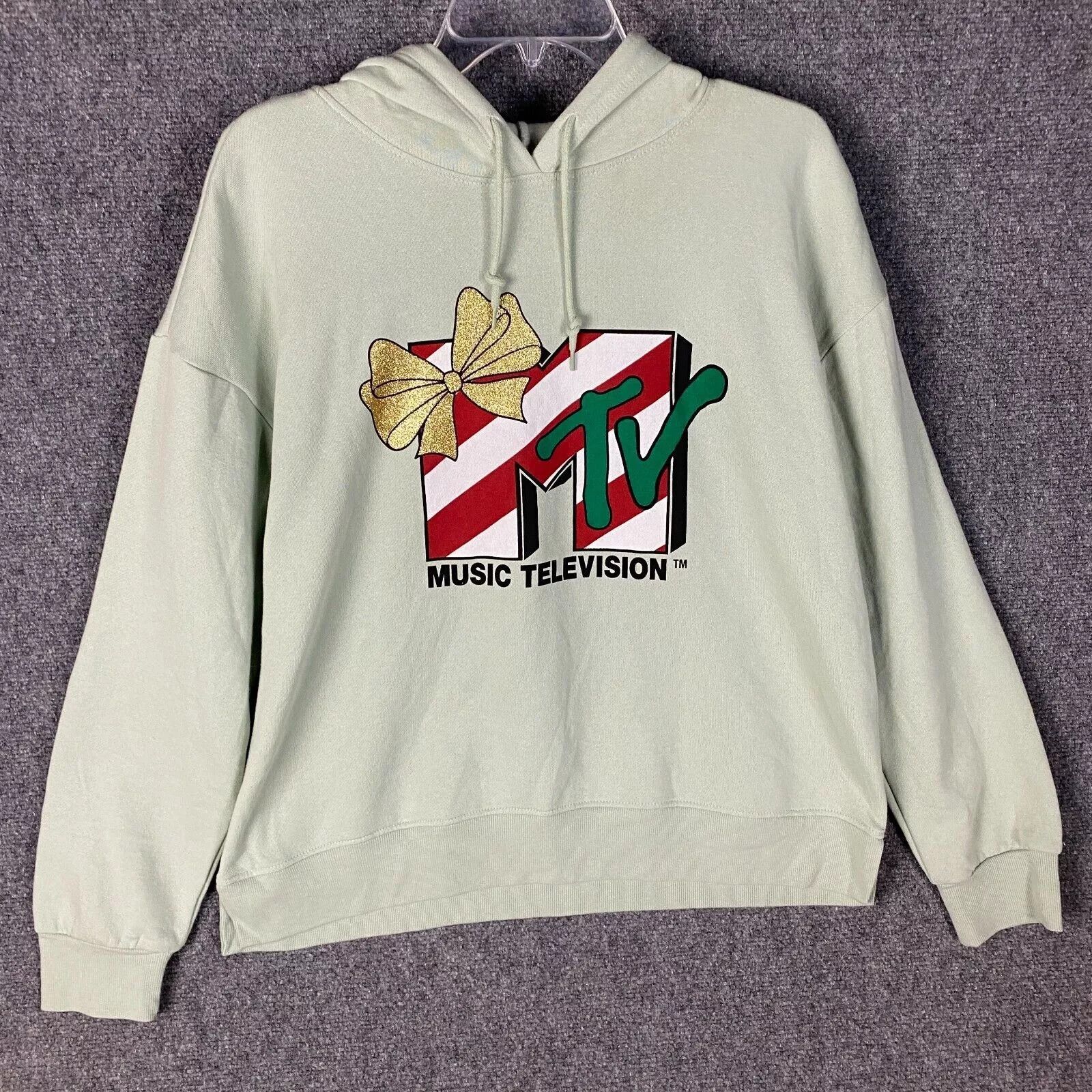 Mtv MTV Hoodie Women's Large Pullover Graphic Print Cotton L Size L / US 10 / IT 46 - 1 Thumbnail