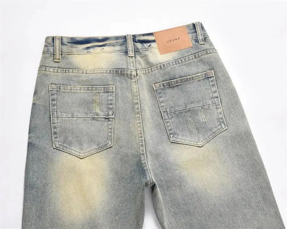 Japanese Brand Washed Mud Yellow Denim Pants Size US 32 / EU 48 - 4 Thumbnail