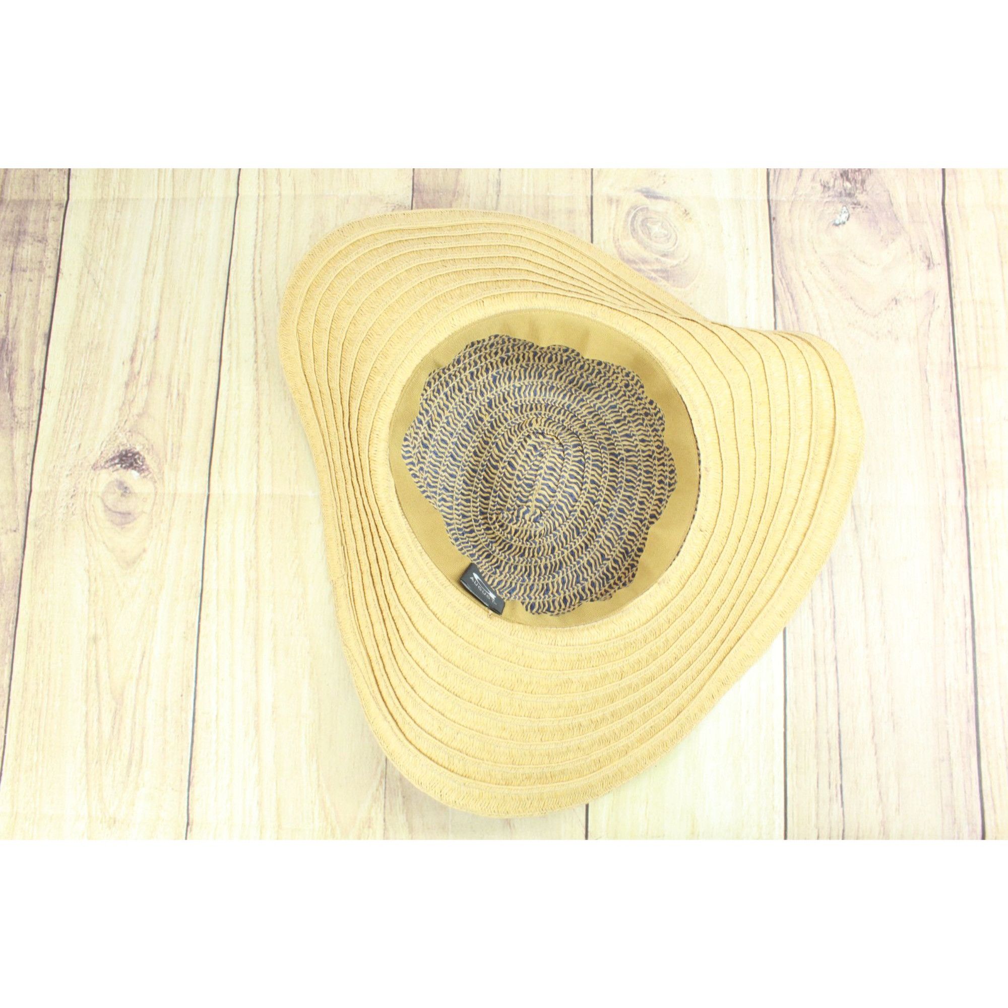 Other August Women's Wide Brim Summer Hat Natural Navy Size ONE SIZE - 5 Thumbnail