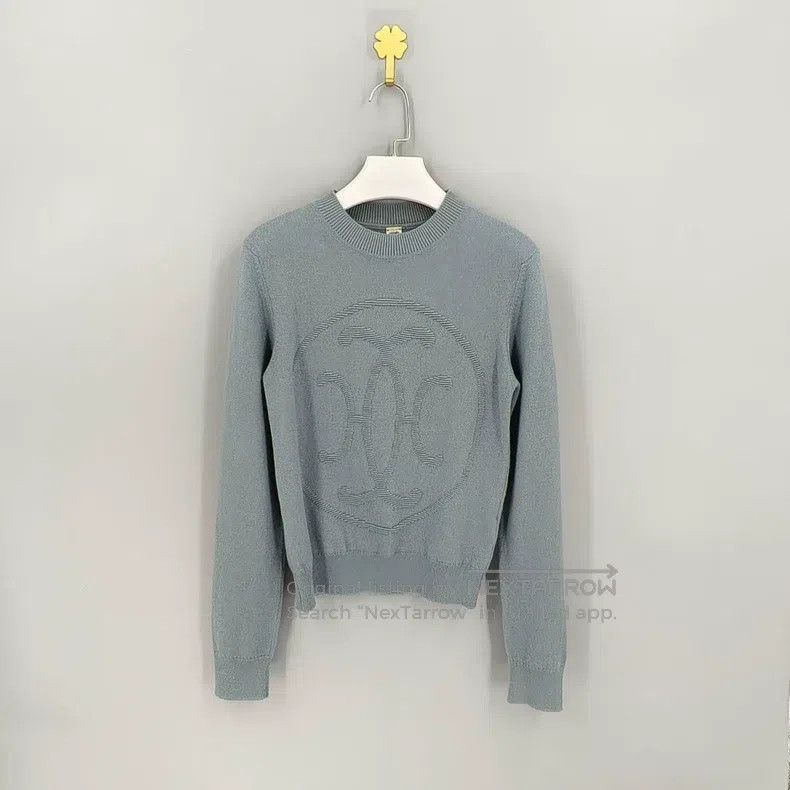 Hermes Hermes Solid color pattern intarsia crewneck sweater Size XS / US 0-2 / IT 36-38 - 2 Thumbnail
